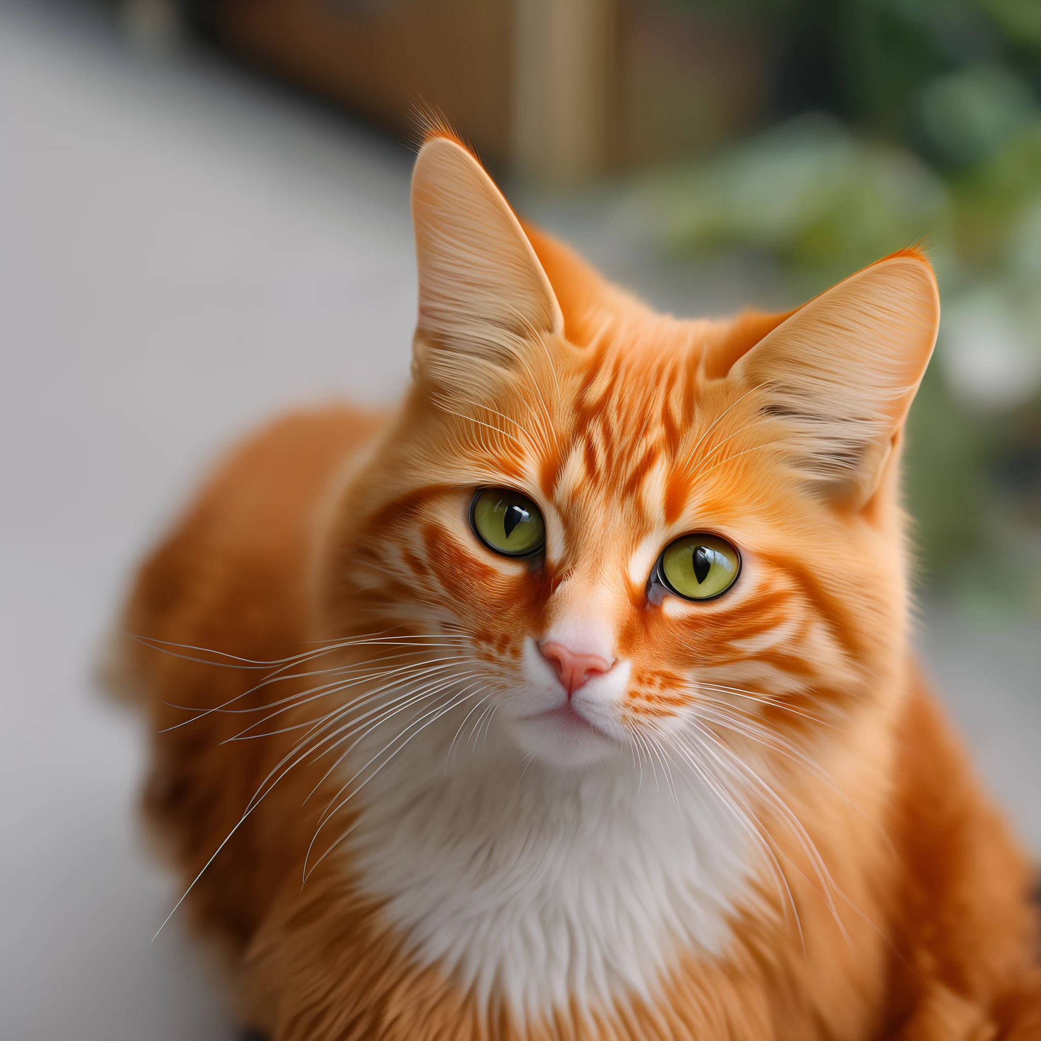 ((top-quality、in 8K、masterpiece:1.3、超A high resolution))、(Clear focus:1.4、The focus is on people:1.2)、(calico cat:1.2)、1animal、full bodyesbian、From above、Laughing、detailed hairs、Fluffy bristles、Super fine face、A detailed eye、Lunette de soleil、I'm doing my hand、looking in camera、(Back alley、Daytime)、Natural lighting