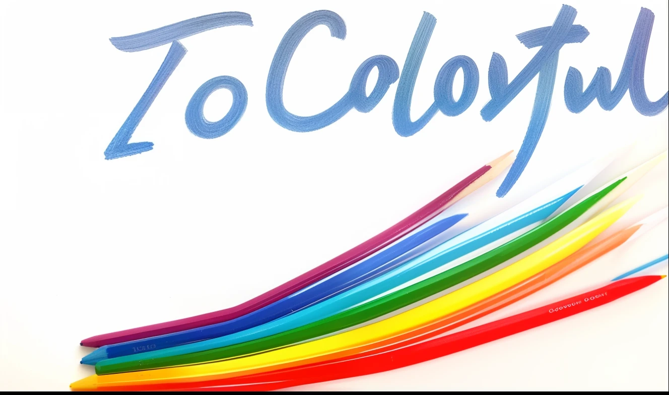 Close-up of rainbow colored pencil,It is written in color, colored accurately, Colored, penned with thin colors on white, Color, Colored on, ( ( ( Colorful ) ) ), full color still, a color, color page, Kororur, coloful, No color, extremely colorful, Color 1, color drawing, pocket