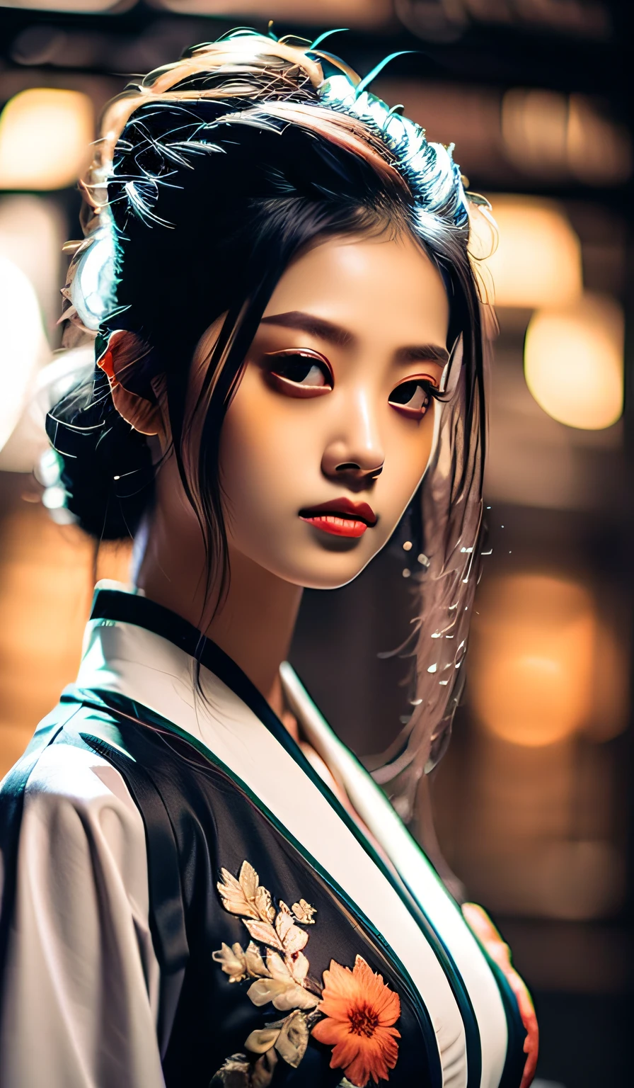 best quality, masterpiece, highres, wuxia 1girl, china dress, super Beautiful face, super beautiful eye, super beautiful hair