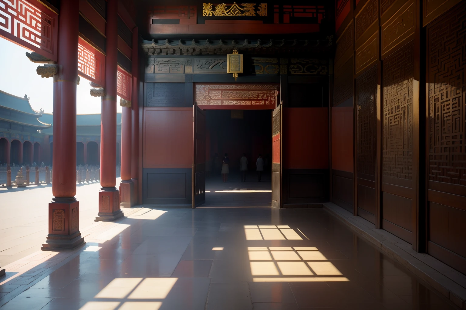 game scenes，The Forbidden City in Beijing，Dappled light and shadow