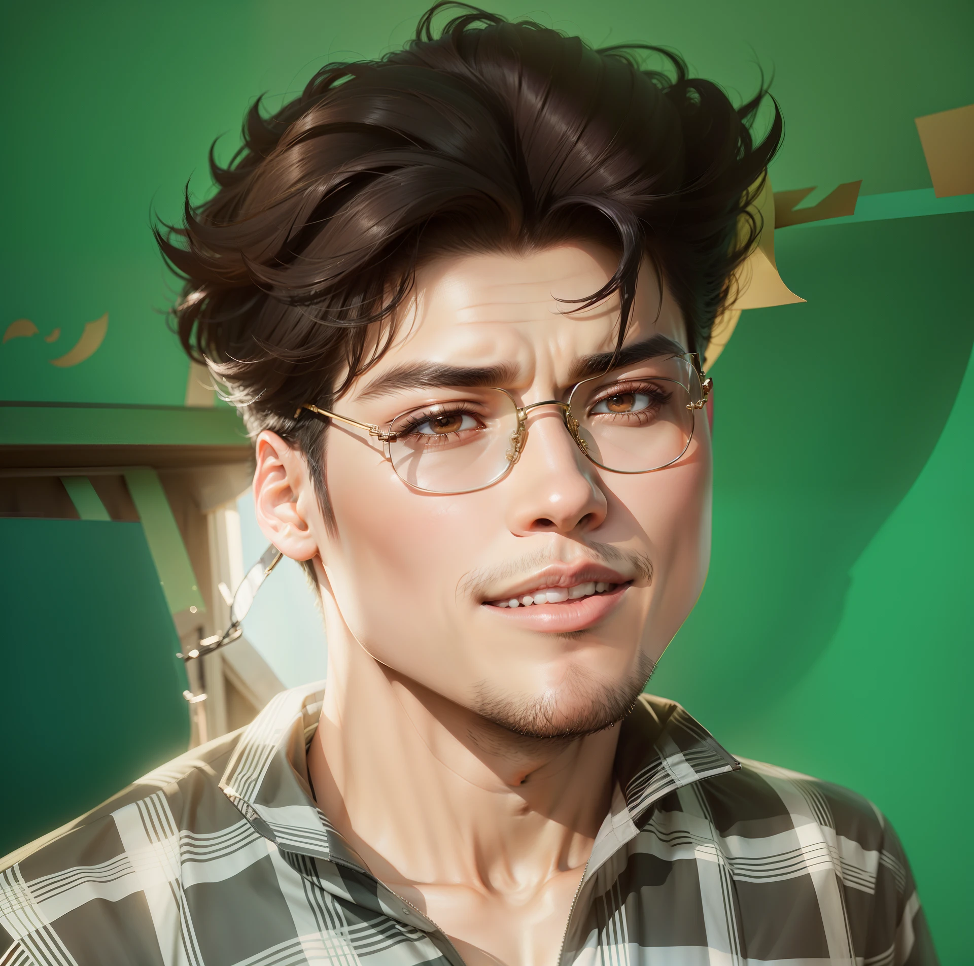 Cheng bagraund Handsome boy Sunglasses