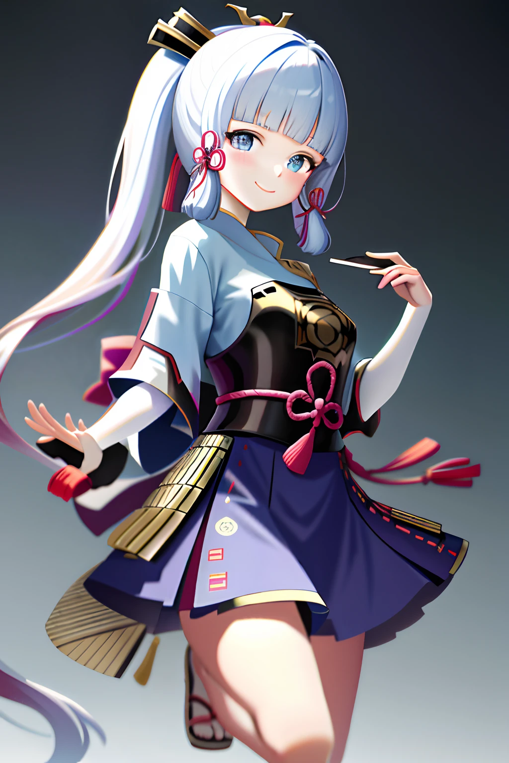 masterpiece, highres, best quality, 1girl solo, kamisato_ayaka, smile, kimono