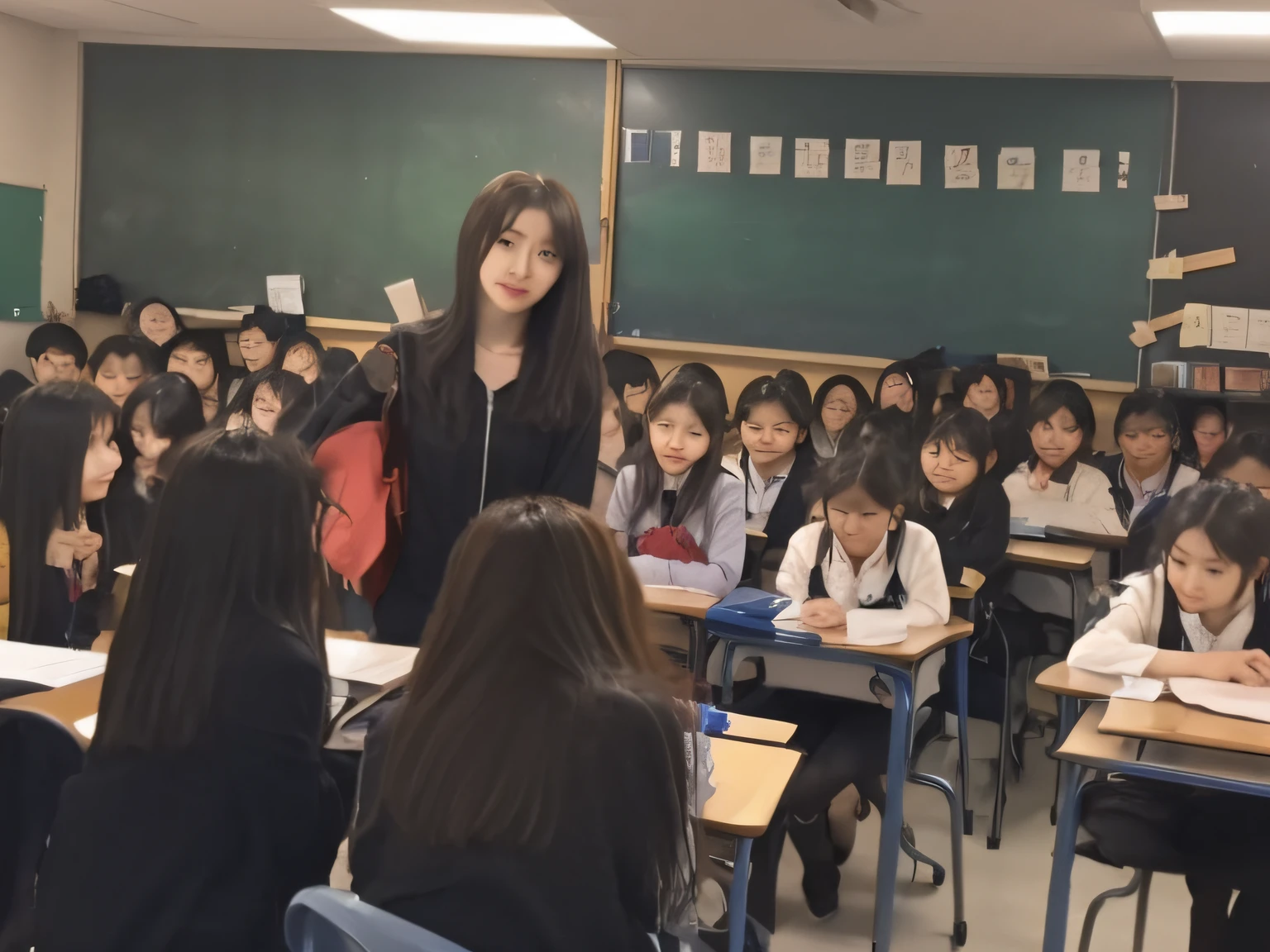 Perfect homeroom teacher,Rigorous and forward;Students worship role models。