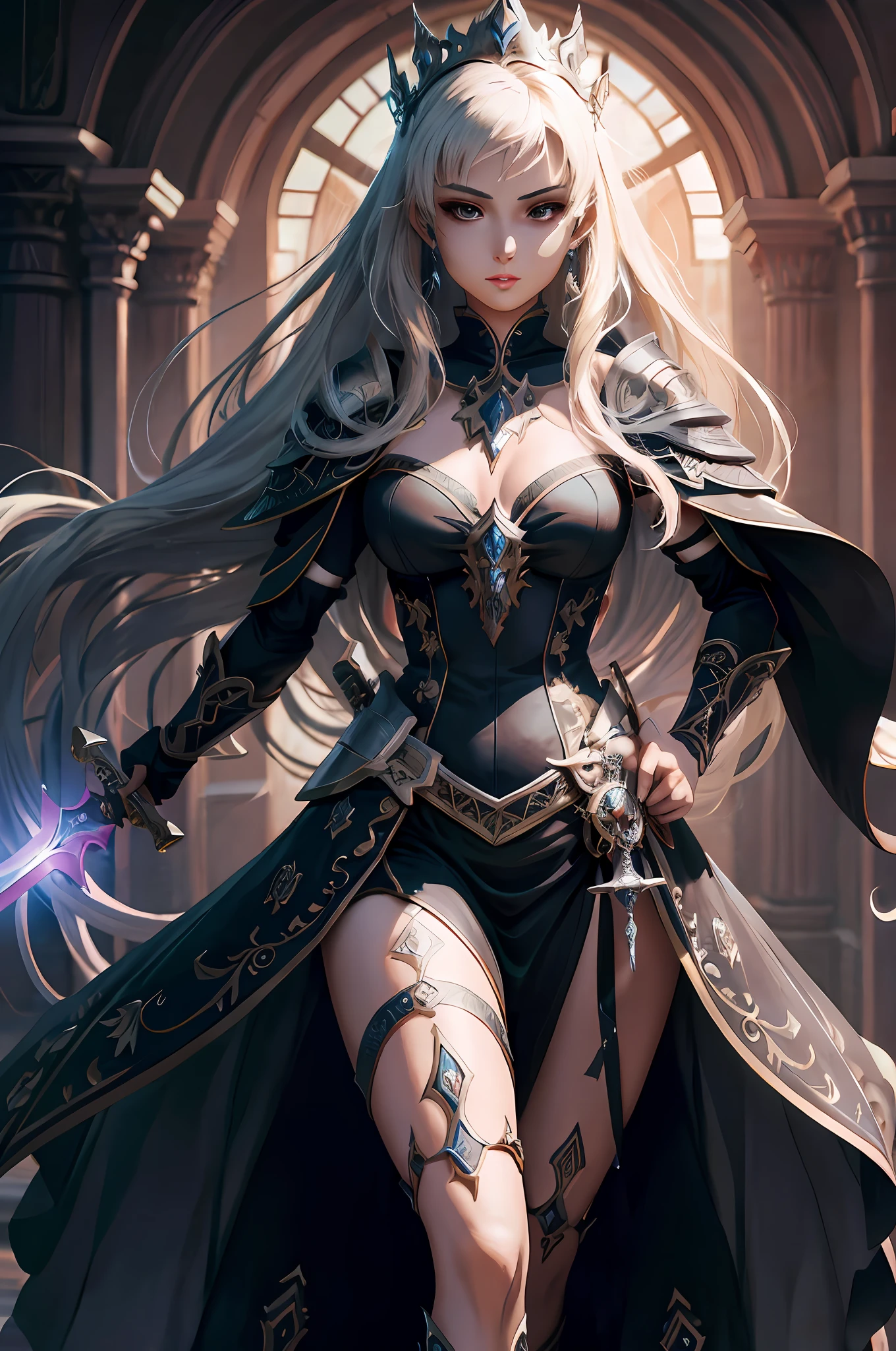 a close up of a woman in a costume with a sword, 2. 5 D CGI anime fantasy artwork, Epic fantasy art style HD, Epic fantasy digital art style, Epic fantasy art style, detailed fantasy art, epic exquisite character art, Fantasy art style, Anime fantasy illustration, 4K fantasy art, Anime fantasy artwork, Detailed digital 2D fantasy art
