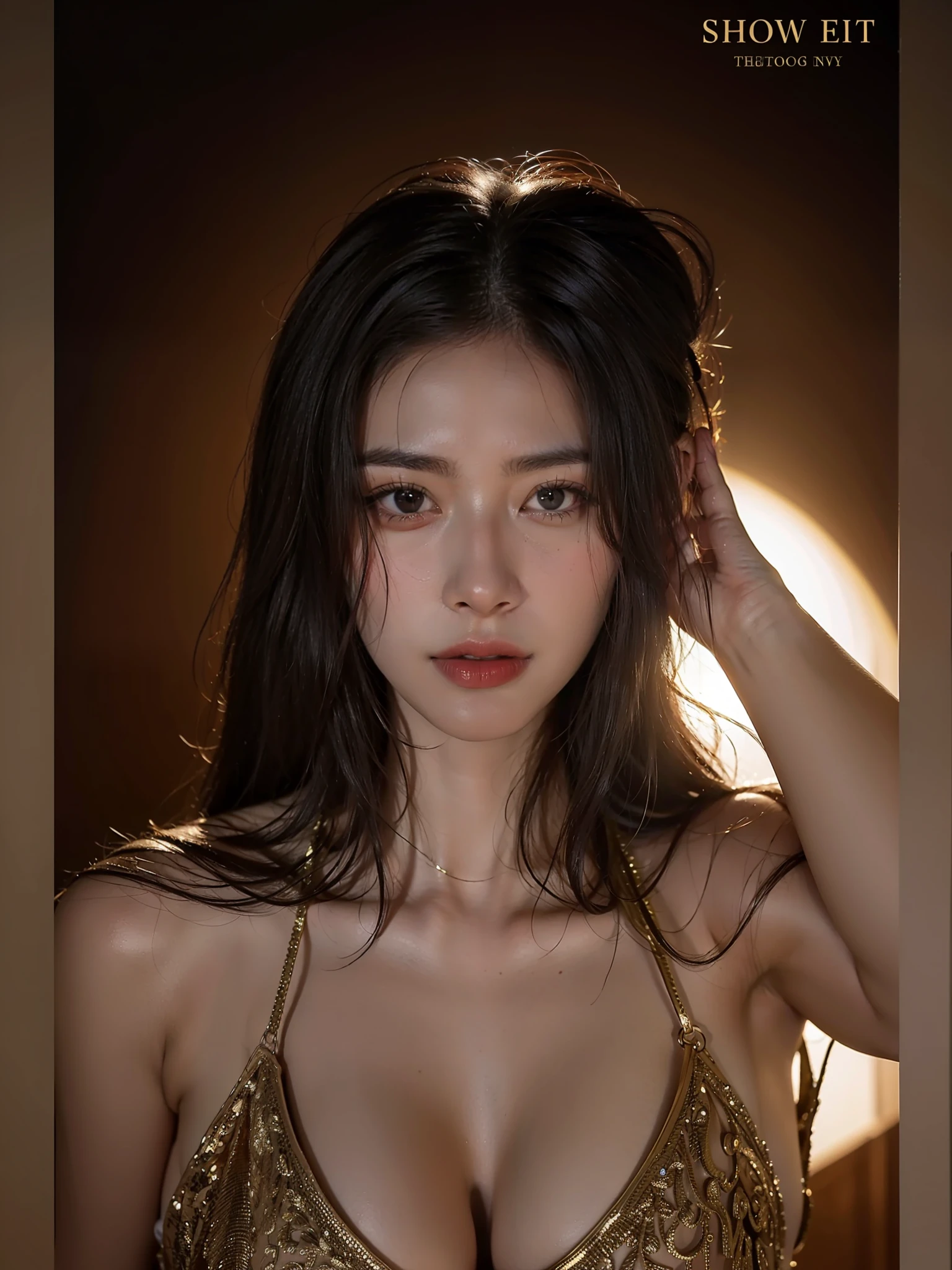 Bigchest，4K，Ultra photo realsisim，distinct clavicle
