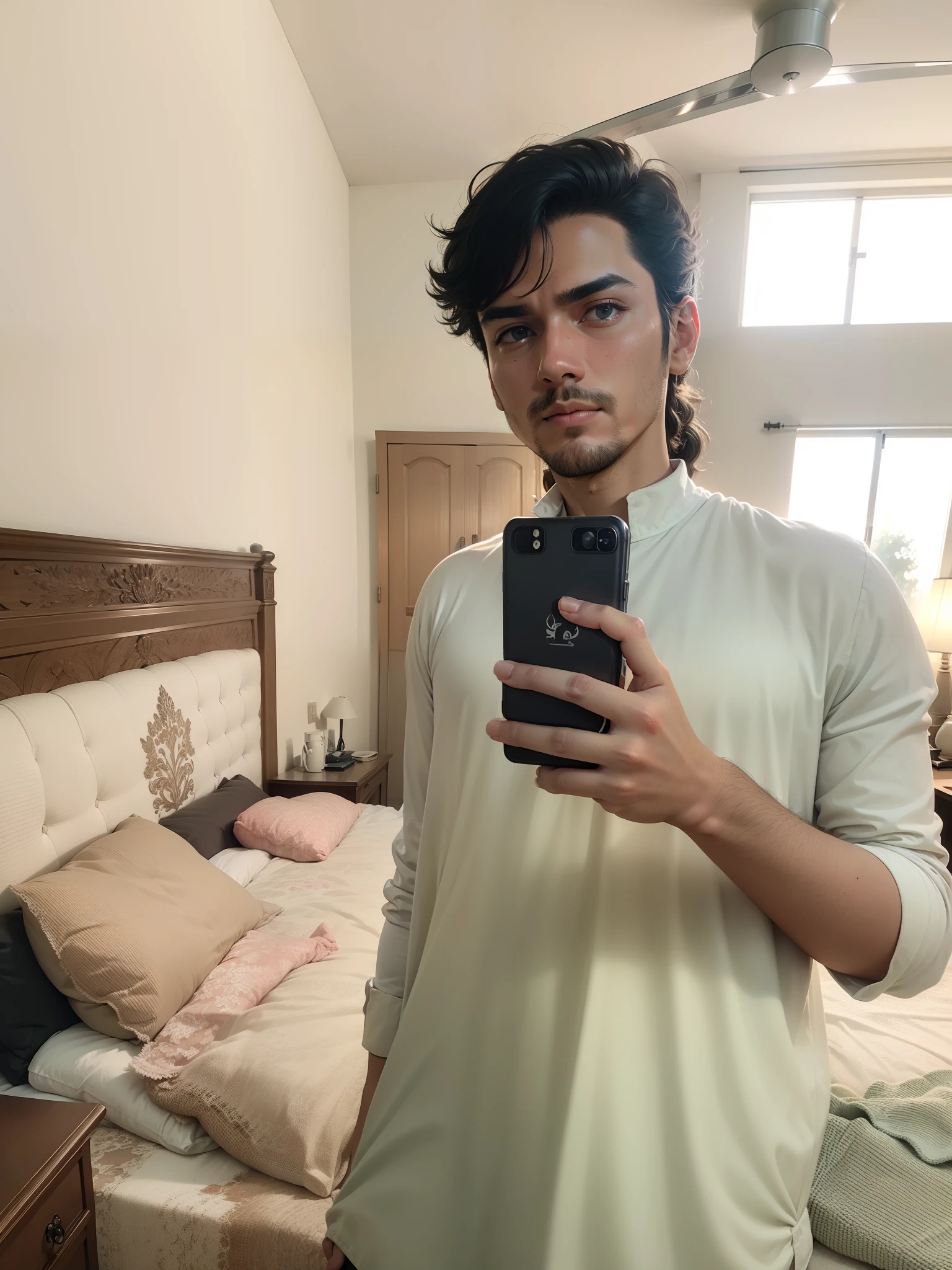 Remove the background and make realestic avatar pic in lighting backdround