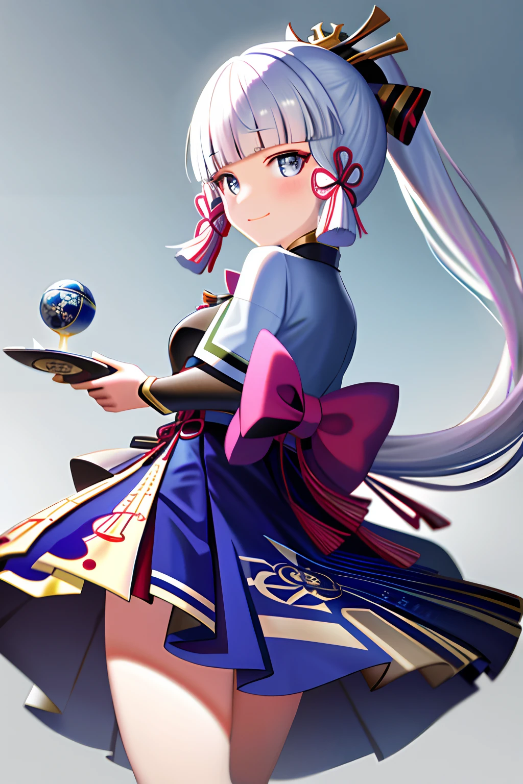 tmasterpiece,A high resolution,best qualtiy,1girl solo,kamisato_ayaka,ssmile,Kimono nudity