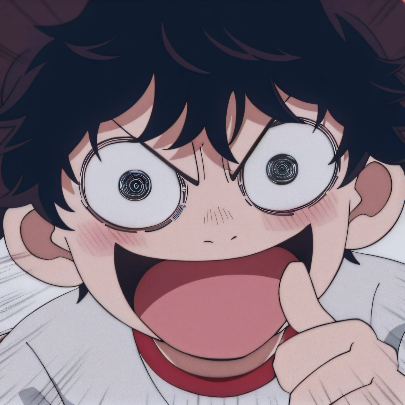 A close-up of a wordless person with a surprised expression on his face, 2 0 1 9 anime screenshot, mob psycho 100, anime still frame, mamoru hosoda, 4k manga wallpapers, junji ito 4 k, Today's featured anime stills, 8K!, still from tv anime, animated still, anime big breast! 4K, anime big breast! 4 k''
