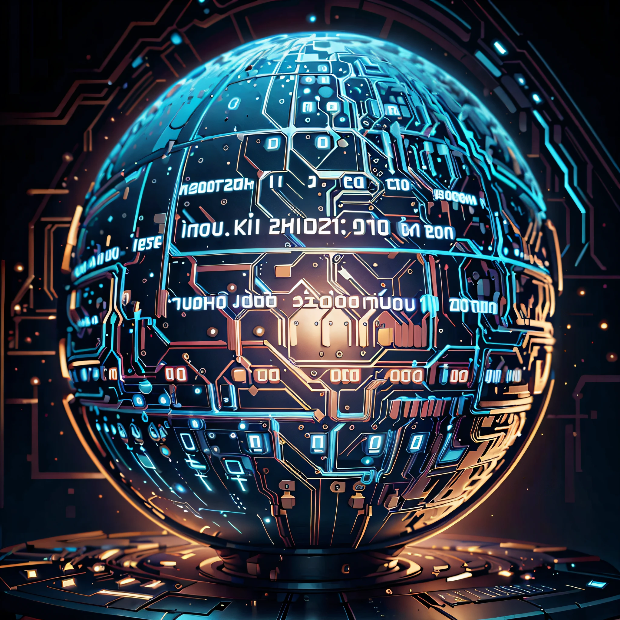whole world made out of binary code, (masterpiece, best quality, high details, highres)