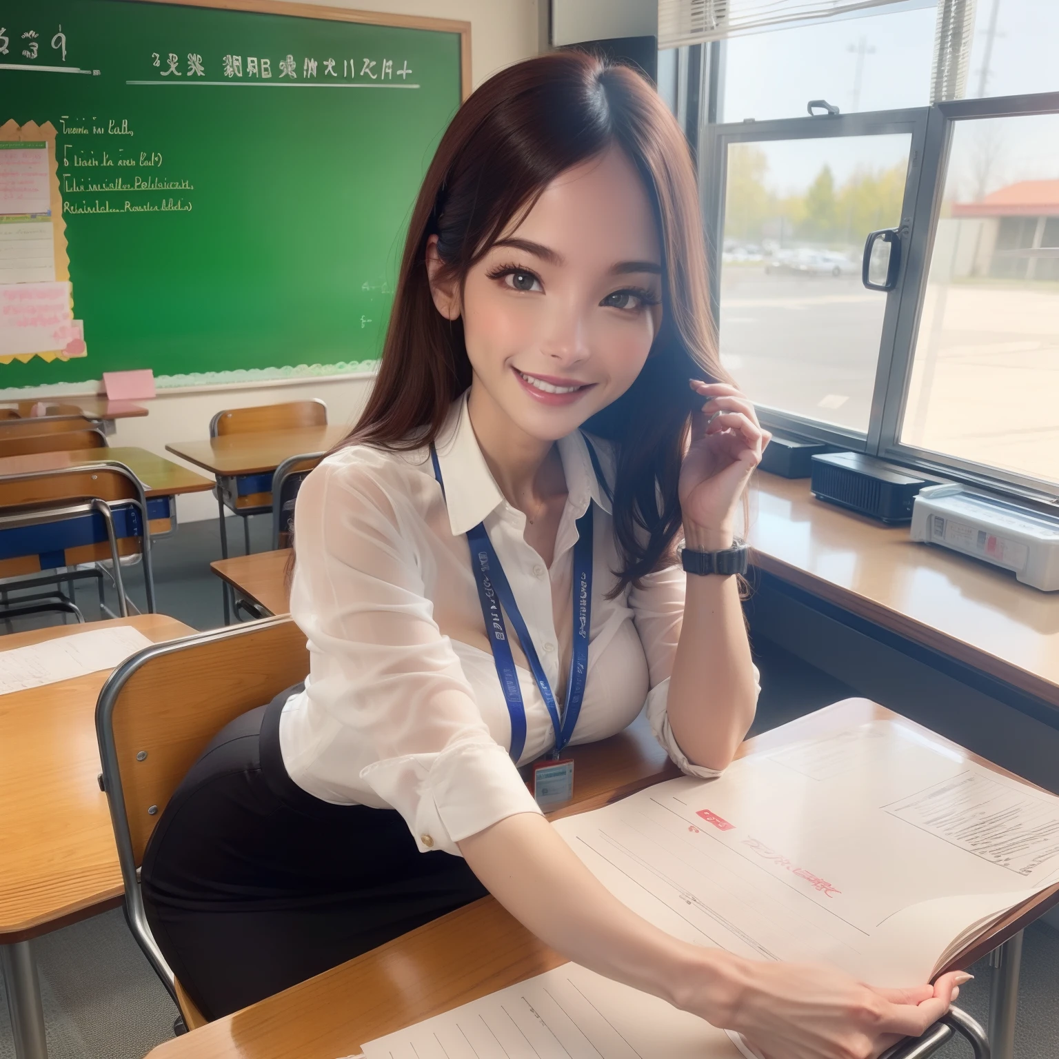 Beautiful teacher