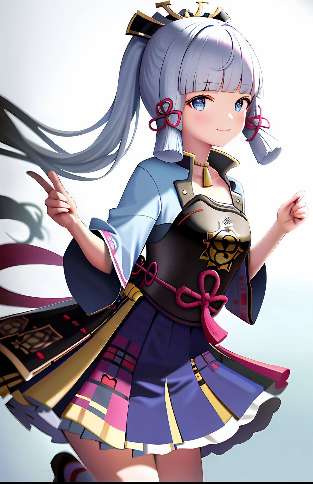 masterpiece, highres, best quality, 1girl solo, kamisato_ayaka, smile, kimono