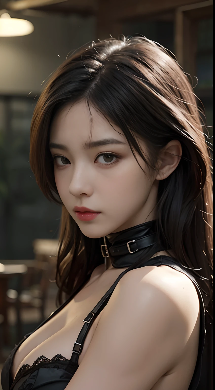 Angry Face, BDSM,slave,Rubber,Black Corset,Bondage,Collar,NSFW,((Best Quality, 8k, Masterpiece:1.3))), Crisp Focus: 1.2、(Layer Cut, Big:1.2),Beautiful Woman with Perfect Figure: 1.4、Slender Abs:1.2、Wet Body:1.5、Highly Detailed Face and Skin Texture、Detailed Eyes、Double Eyelids,Long Hair