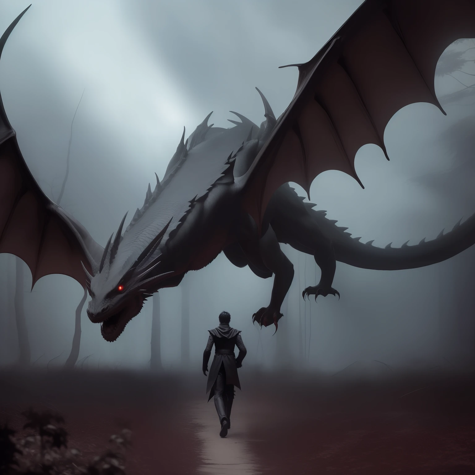 demon, dents pointues, Effrayant, horrible, Terrible, ((sang)), gore, dark forest, sombre, dim lighting, impeccable, beau, Masterpiece, 8k, Ray Tracing, volant, lightening, rouge, (cinematic), painting, ((horreur)), (monstre: 2.0), Terrifiant, reflective, lighting cinematic, Rendu octane, (((creature))), ((dragon)), ((dark forest)), (((Kentaro Miura))), Sombre, dark lighting, Feu