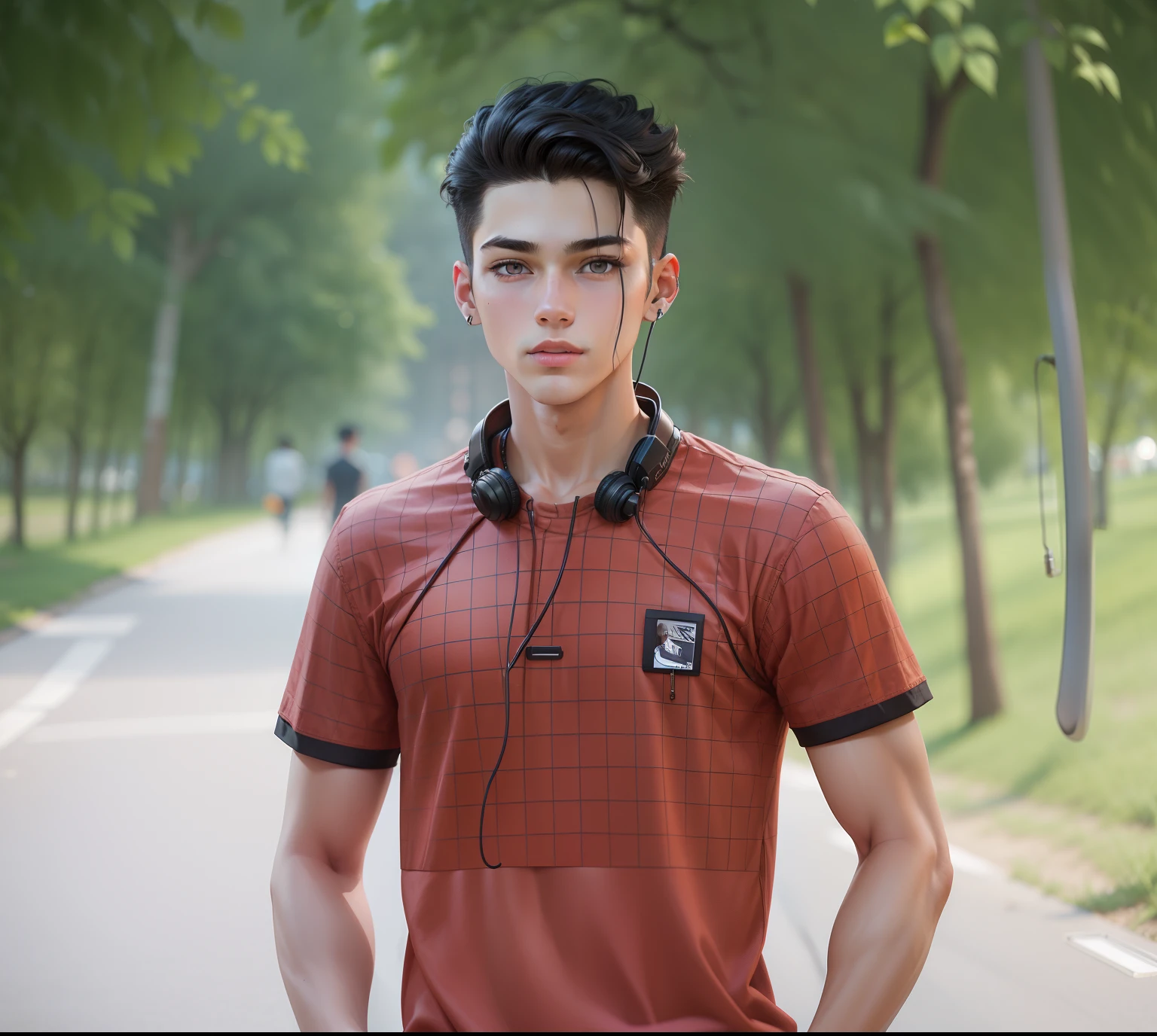 boy-around-with-a-modern-style-fair-skin-dark-hair-and-eyes-he-wears-an-earphone-around-his