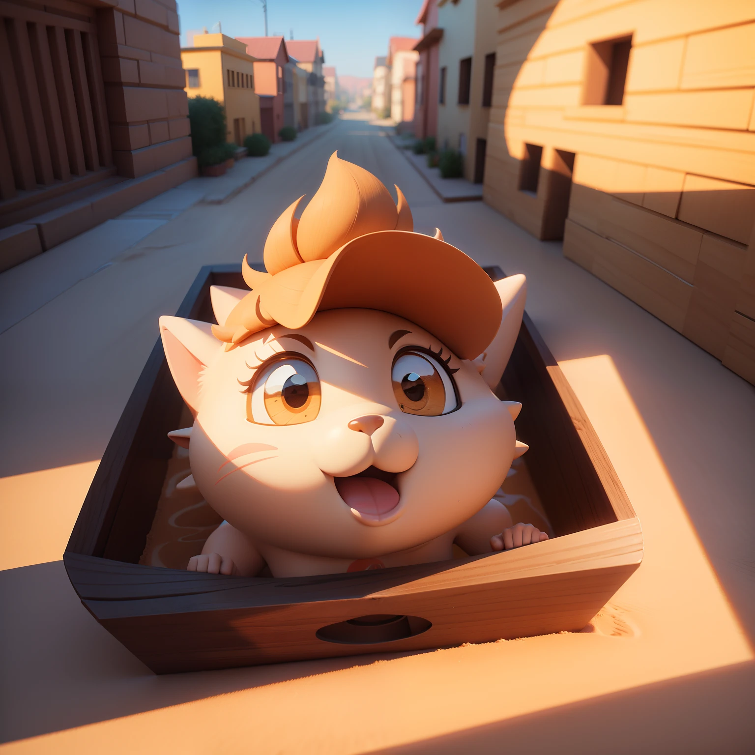 masterpiece, best quality, toon,3d,sandbox