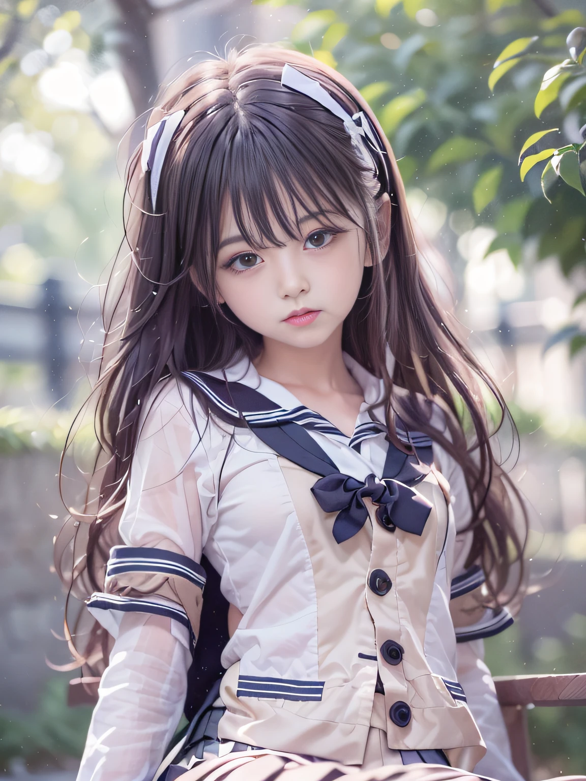 retinas, masutepiece, ccurate, Anatomically correct, Textured skin, Super Detail, high details, High quality, awardwinning, Best Quality, hight resolution, Close up of girl in 8k dress and shirt, loose coat collar sailor uniform, thin head,magical school student uniform, japanese girl school uniform, , Cute dress, katelynn mini cute style, dressed with long fluent clothes, School uniform, magic school uniform, black and white clothes, Stylish dress, school girl in gothic dress, Black Quick, Elegant clothes,((small tits,Thin leg,skinny thigh)),slim figure,extremely detailed eye and face、beatiful detailed eyes,Beautiful skins,finely detail、smooth hair,detailed hairs,Very fine hairs,Young shiny hair,(Knee-length skirt:1.7),((skirt rift:1.6)),1girl in,small tits,Thin leg,独奏,Wearing underwear,Smaller face,realistic facial expression,(Face to feel:1.6),Enchanted,Nasty look,(o-face:1.4),Functional,milky skin,Soft lips,Raw photo,Expression in love,Shyness,Longing for love,Sex appeal in girls,The smell of sex appeal,Color makeup,Lowered eyebrows、Whitening effect,Trendy glasses,Soft lighting,Backgrounds suitable for students,
