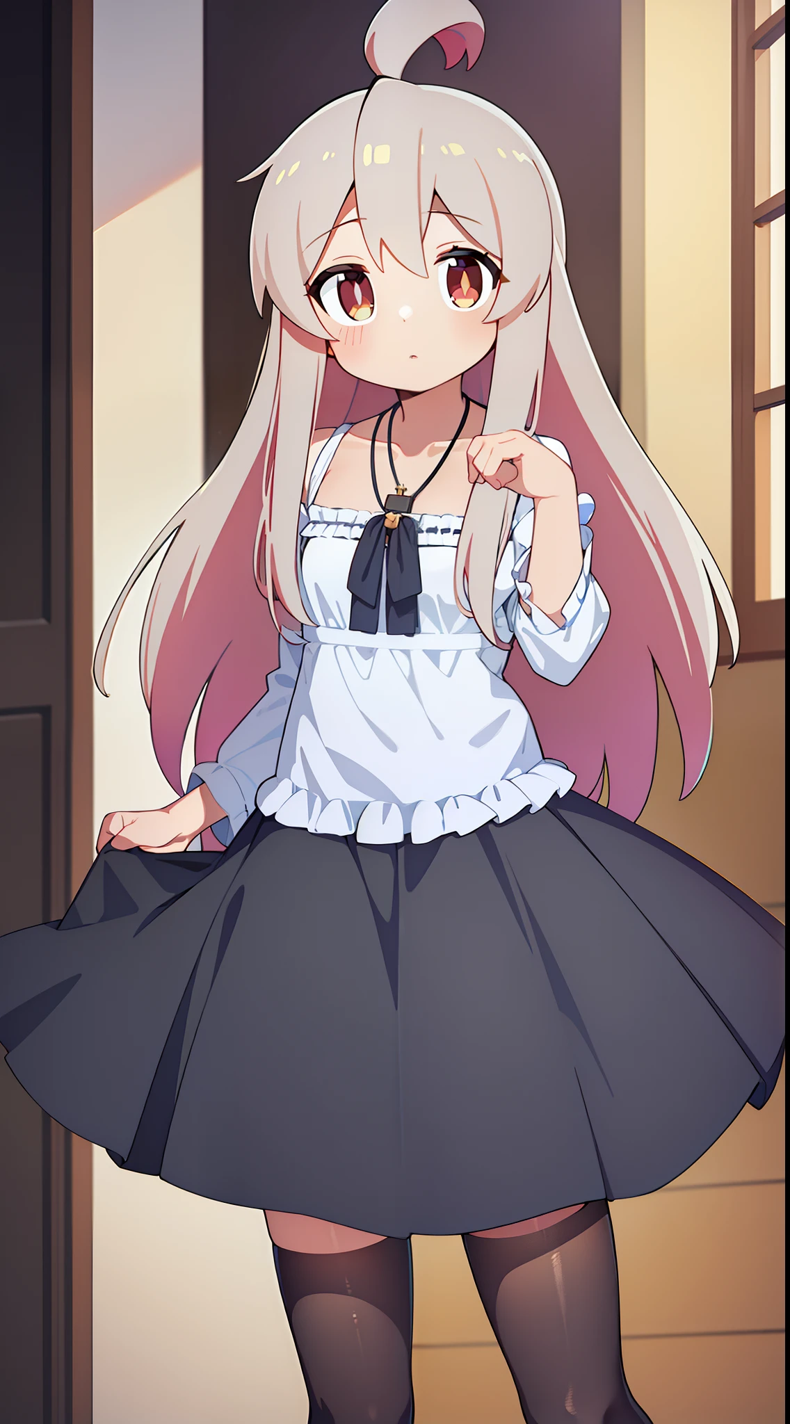 best quality, masterpiece, masterpiece,best quality,official art,extremely detailed CG unity 8k wallpaper, cross necklace,oyamamahiro,small breasts