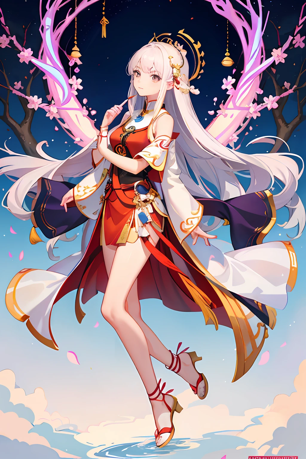 nakeness，Bare legged，period costume，Xianxia，goddes