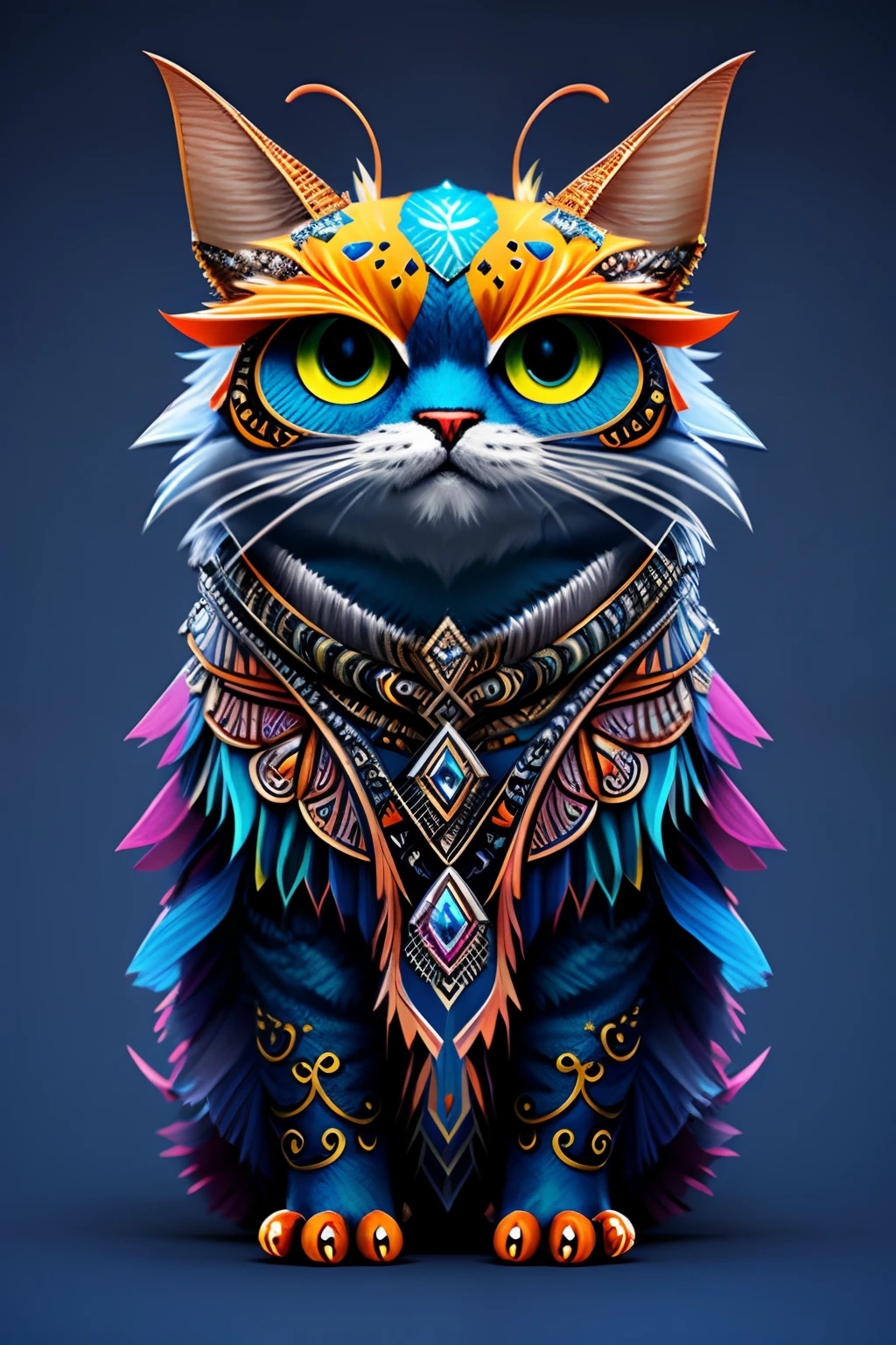 Fantastic monster design, funny, ultra detailed, cute, butterfly, style-sylvamagic cat,