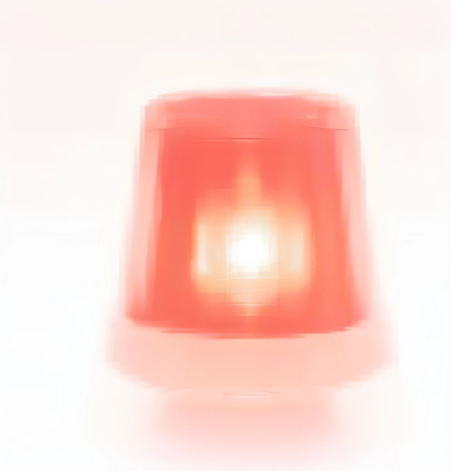 Close-up of red light on white surface, red warning lights, exploitable image, no gradien, Single strobe light, Single point light, Pink light, Red light, light cone, Strobe light, gradient light red, forward light, lighting, reddish lighting, high light, well-illuminated, Bright light, single light, Little red light