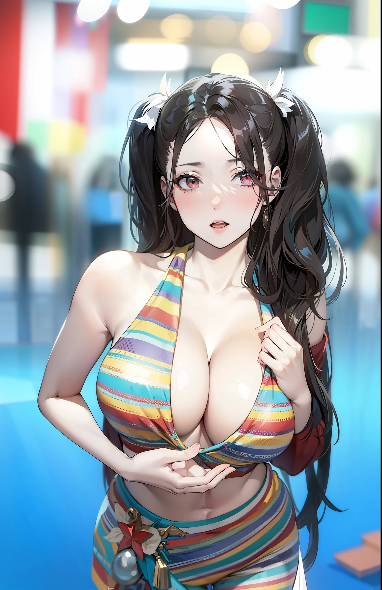 Sexy ass, white skin, white hairs, big breasts