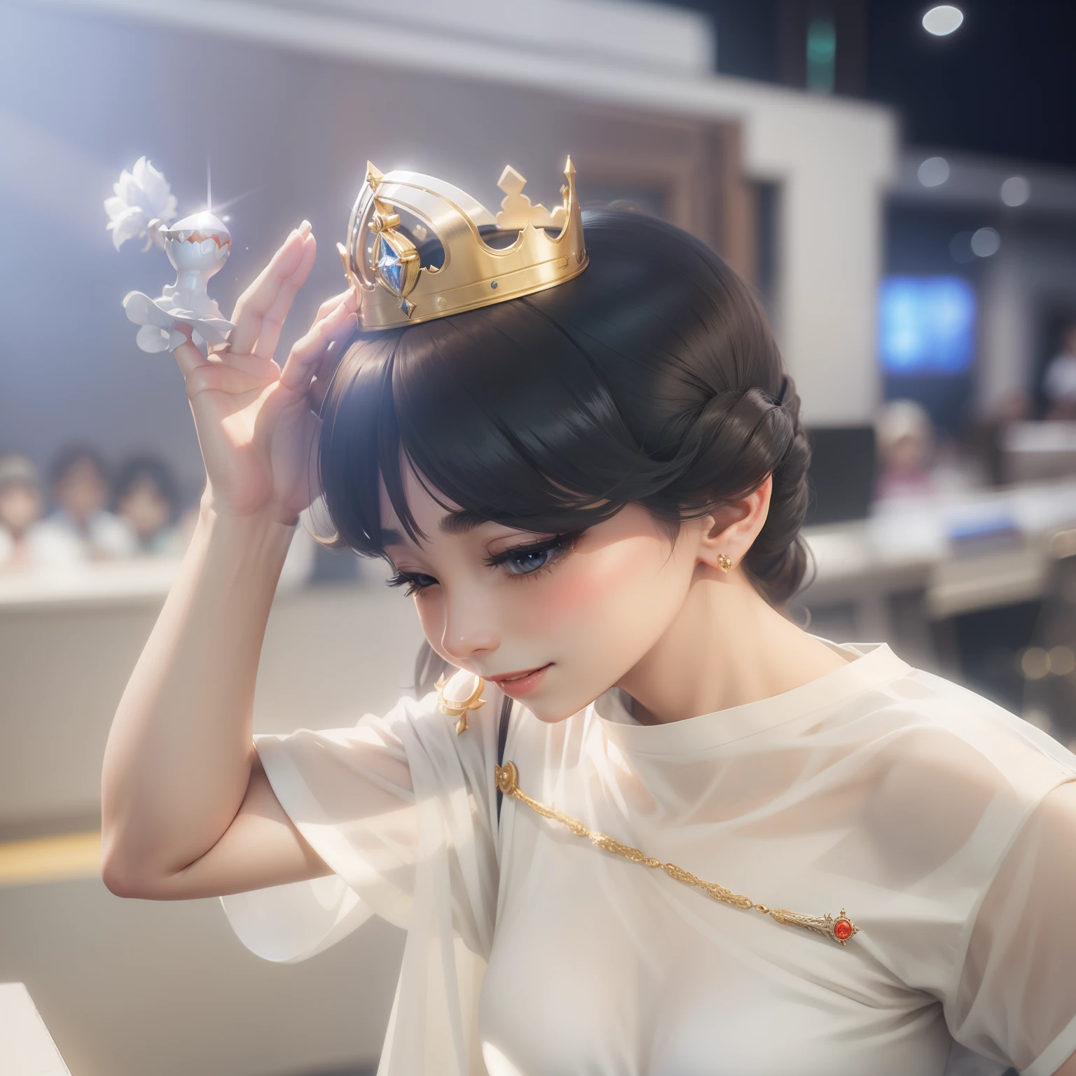 prinz,tiara crown,ssmile,sideface