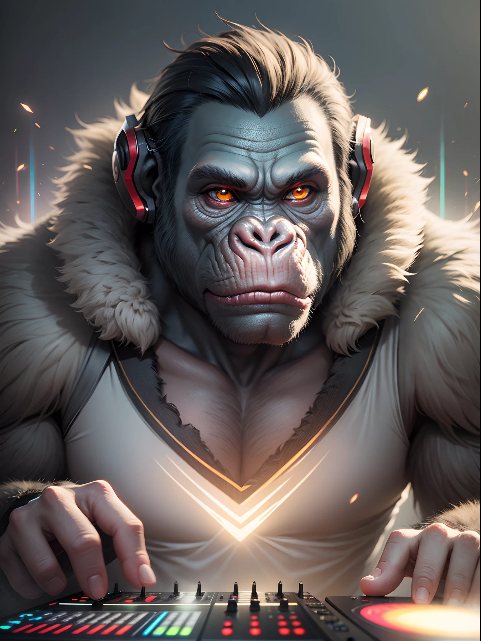 Gorila dj , anthro, lightwave