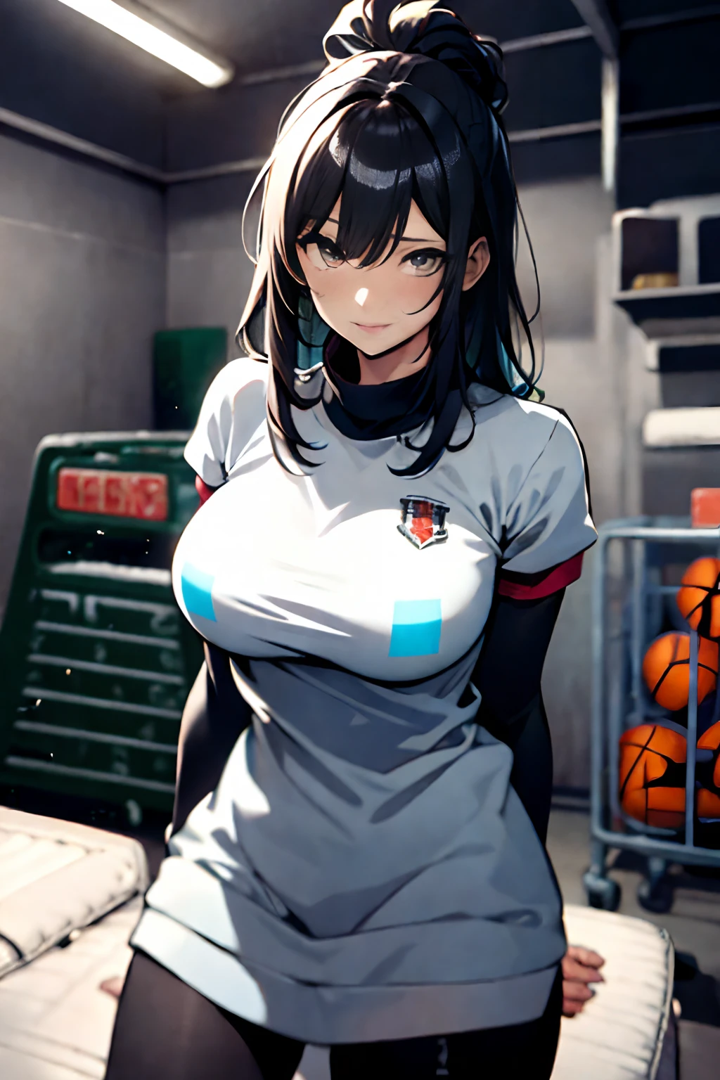 gym storeroom, 1girl,, masterpiece, best quality, highly detailed
