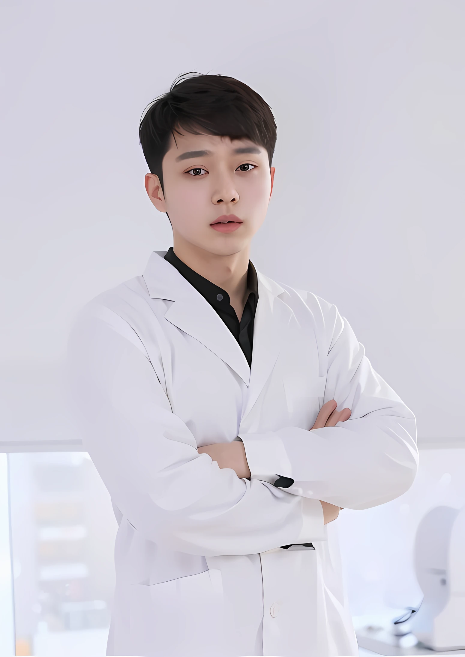 Arafard men in white lab coats stand with their arms crossed, yanjun cheng, yihao ren, jinyiwei, doctor, Lin Qifeng, yangjun chen, Li Zixin, wenjun lin, Wang Qichao, yuxiang chen, wei wang, yin zhen chu, zeng fanzh, xintong chen, Zhang Pengzhen