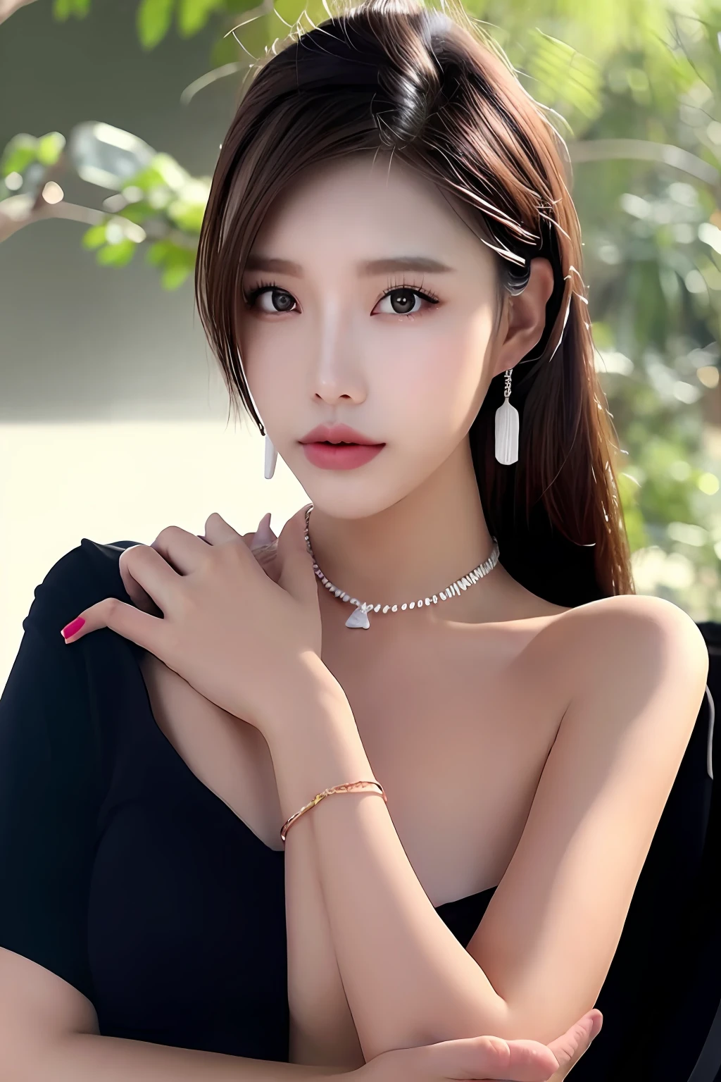 nikon RAW photo,8 k'',Fujifilm XT3,Masterpiece, Best quality, Realistic, Photorealistic,Ultra detailed,Kpop idol, Head and whole body in water, Solo, closeup portrait, Detailed facial features, Gloss on lips, eyeslashes, Small breasts, Serene expression, luxury red dress, From_Front, large circle earrings, jewelry, (Best quality:1.4), (超高分辨率:1.2), cinematic lighitnglamplight, Extreme detailed illustration, Depth of field, Caustics, Broad lighting, naturalshadow, 85mm, f/1.4, iso 200, 1/160s:0.75