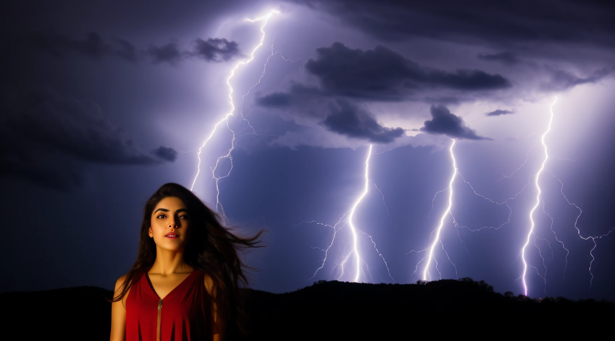 loira com raio em seu cabelo, littlemagical powers, splashes of lightning behind her, she is attracting lightnings, efeitos de raios, with lightning bolts, eletrizante, lightning fantasy magic, cabelos eletrificados, lightning master, cinematic lightning and colors, amazing lightning art, maya ali as a lightning mage, electric hair, magic and lightning, lightnings