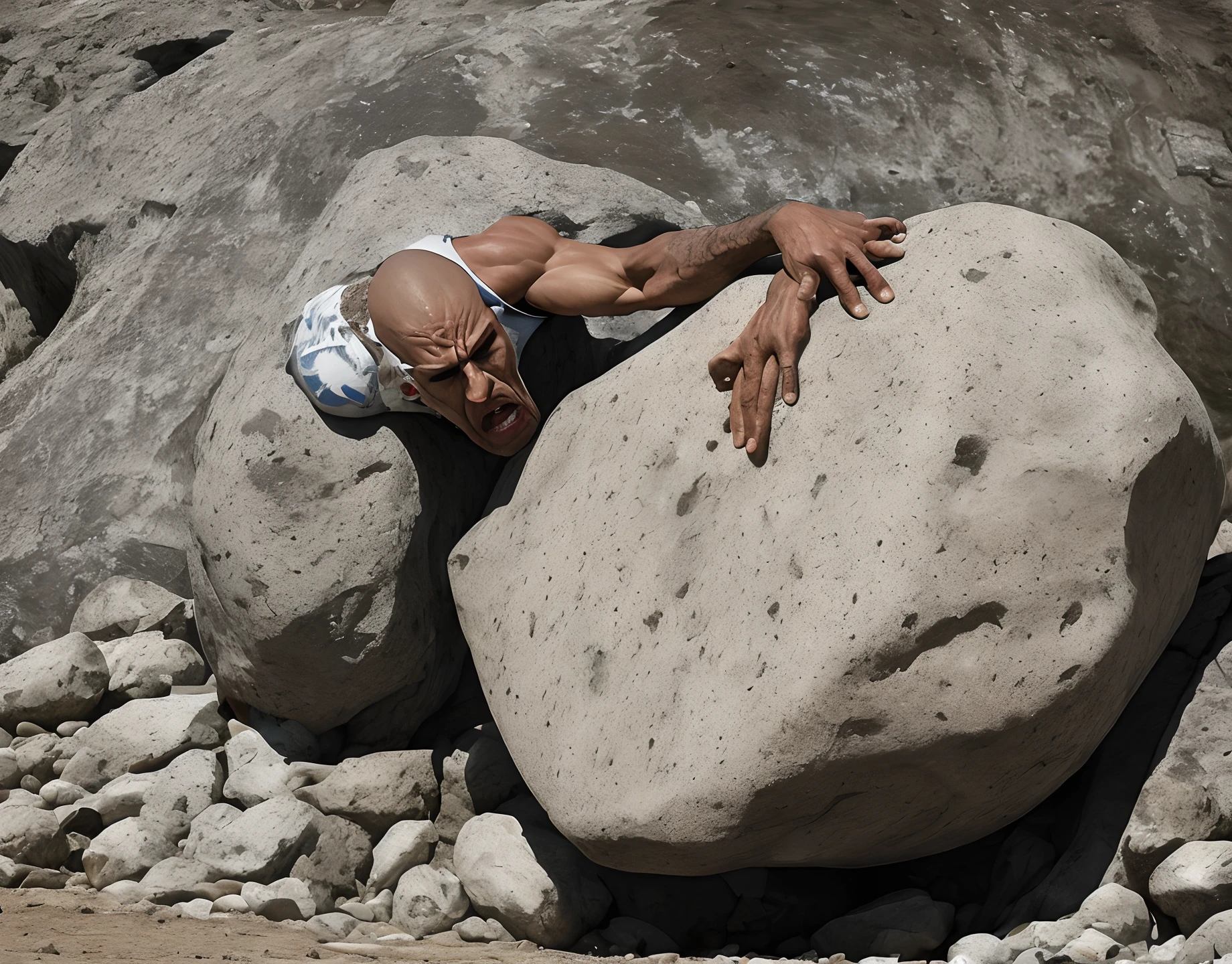 The rock eating a rock