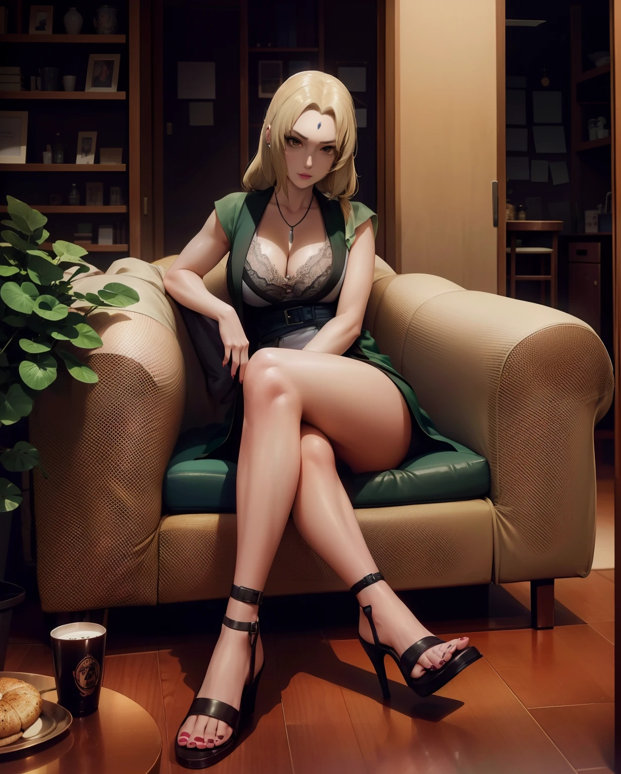 araffe sitting on a chair with her legs crossed, 30 years old woman, 3 0 years old woman, she is about 2 , she is about 2 0 years old, she is about 20 years old, she is about 30 years old, she is about 3 0 years old, 18 years old, attractive girl, yellow hair