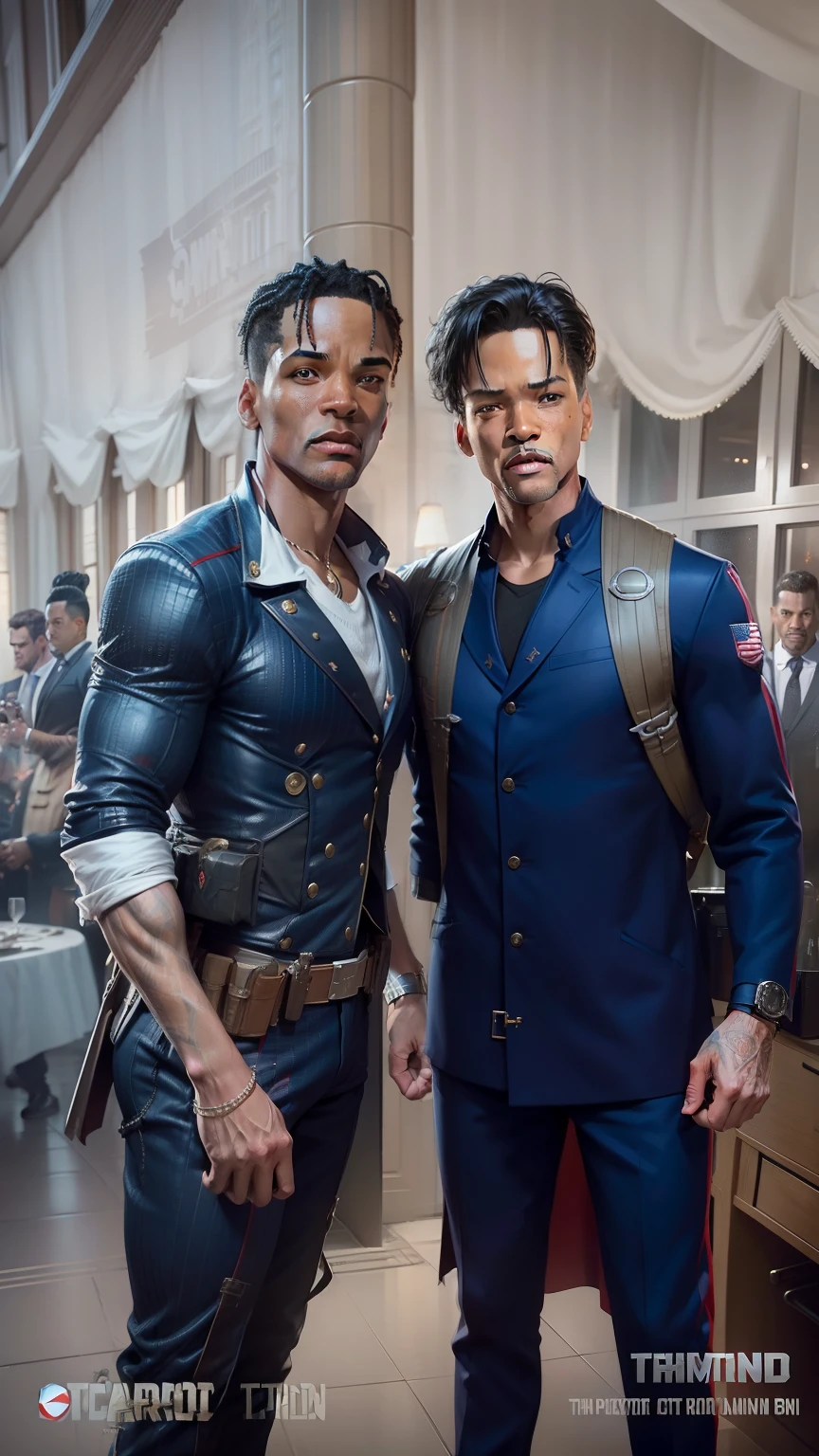 . .Tarantino style Will Smith as Captain America 8k, high definition, detailed face, detailed face, detailed eyes, detailed suit, in style of marvel and dc, hyper-realistic, + cinematic shot + dynamic composition, incredibly detailed, sharpen, details + superb details + evening with light + perfectionism + award winning realism ((moody lighting))