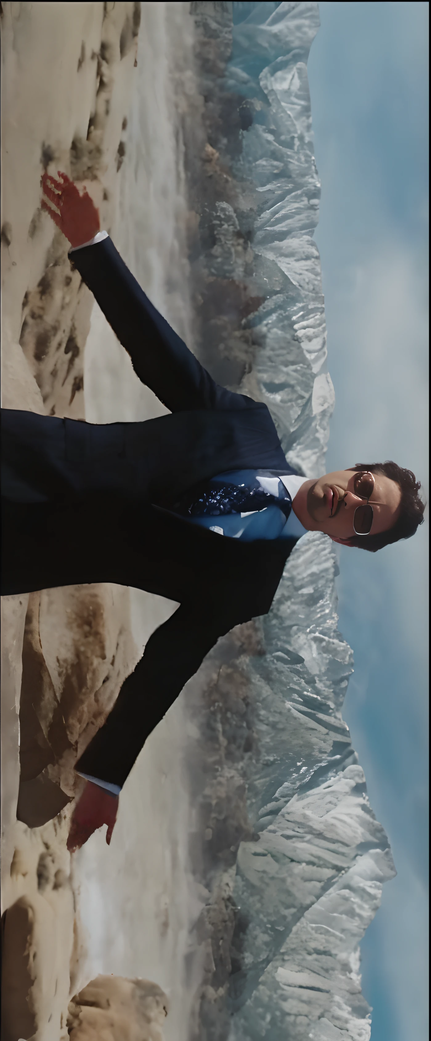 A man in a suit stood on the beach, johnny depp as tony stark, Tony Stark, from avengers (2012), Tom Cruise as Tony Stark, film still from the avengers, in avengers movie, stony, Avengers stills, Tom Cruise as Iron Man, in his suit, perfect movie shot, [ Cinematic, ironman, Robert Downey Jr