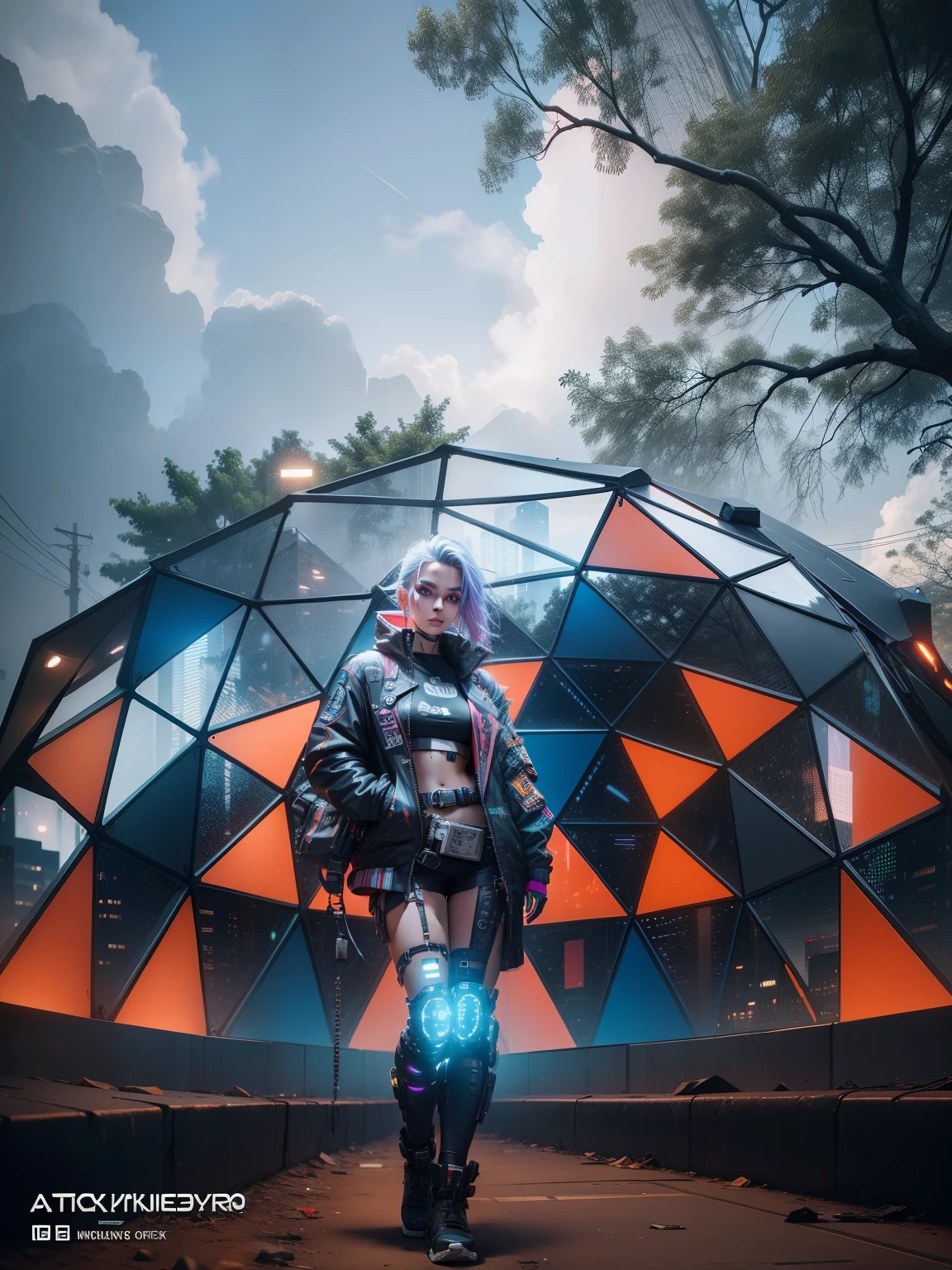 "cyberpunk handsome girl with a realistic face in an ultra-realistic 8k quality"