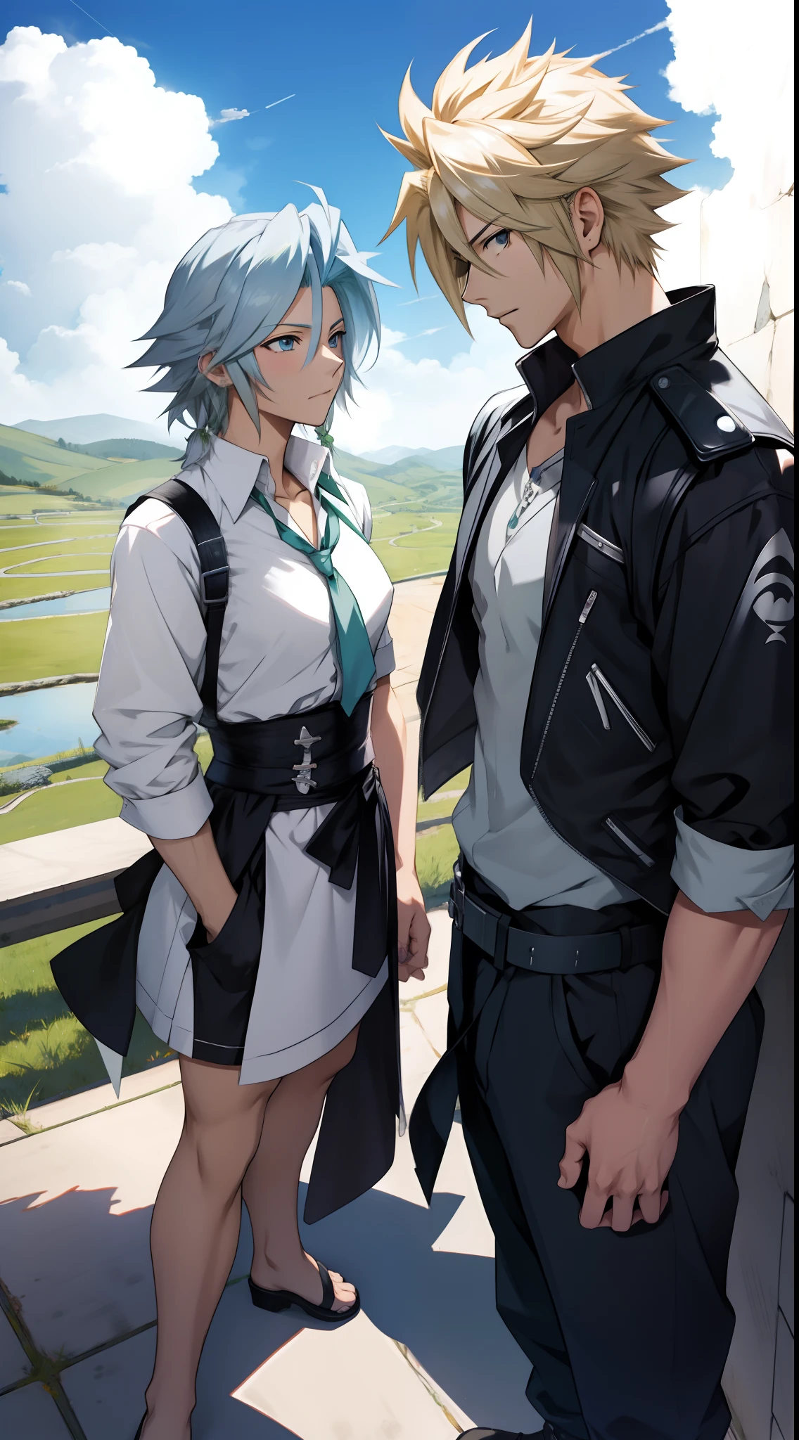 Cloud Strife and Sakuya Izayoi together