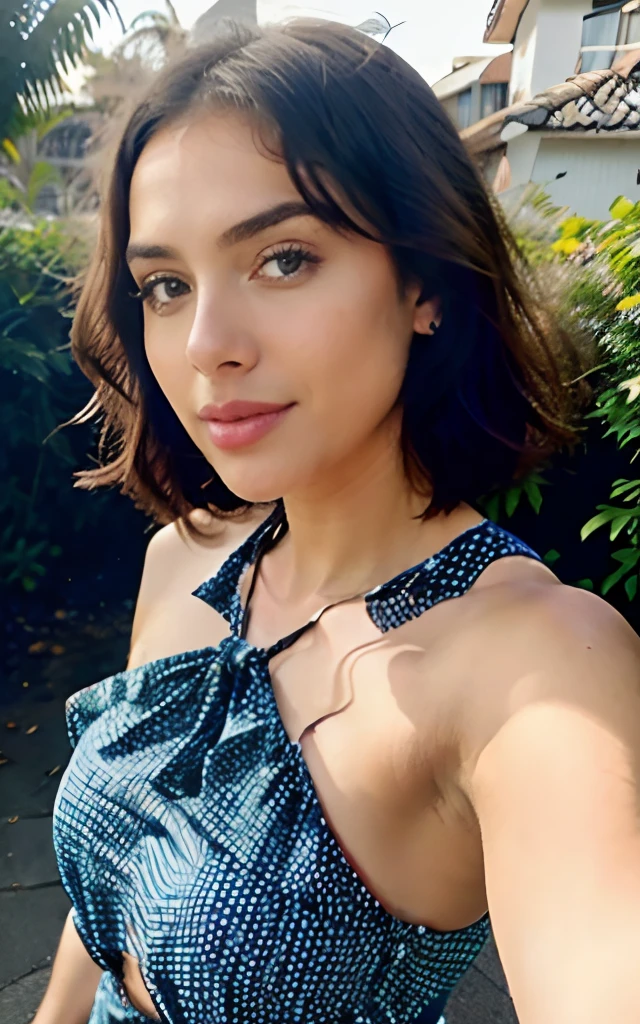 1 mulher ((selfie da parte superior do corpo, feliz)), obra-prima, melhor qualidade, ultradetalhada, solo, na cidade, (noite), carros,pedestres, (poste de luz) alegre, feliz,caminhando, vestido, vestido curto, contraste,moon light, estilo , (matiz fria, tom frio: 1,2), close-up, cinematiclight, side-lighting, Ultra high resolution, melhor sombra, RAW, parte superior do corpo, vestindo lingerie, olhar sedutor, seios enormes, 4k, decote aberto, sexy,cabelo curto,bobcut