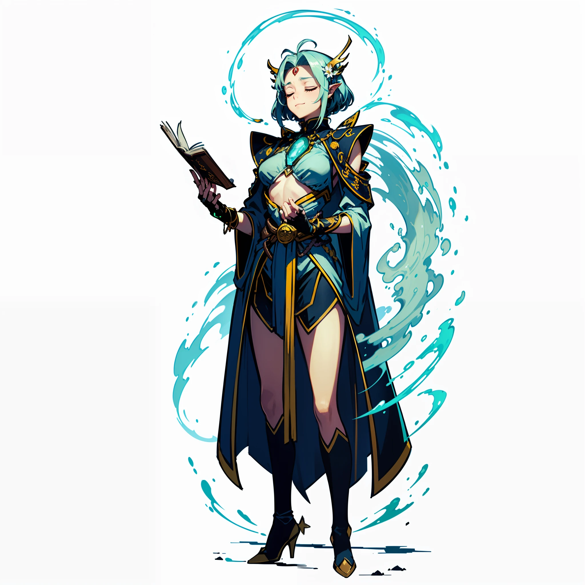 {which are full of confidence, Strong will, Subtle manga-style smile, Sharp eye detail, Neon Color Angle Bob, Slender figure}, Space Meditation Master, (Serlinus zephyrus), portrait of a full body, {Embedded in a mysterious galaxy}, Levitation of surrounding old books, flowing airy robes, Eyes (Closed with deep concentration), Translucent cosmic aura, Grab an ancient book with glowing runes floating in it, {Cascade-like hair in an interstellar nebula}, (Sit in the lotus position), Hands expressing wisdom, ((Timeless and transcendent wisdom)), [Mystical symbols and ancient scripts] orbiting, {Stars and celestial vortex on background}, {4K resolution, High quality}, ((Yoshinori Togashi)), {Embrace the aesthetics of Japan manga}, [Incredible attention to detail], {No weapons or violence}, {Gentle and harmonious expression}.
