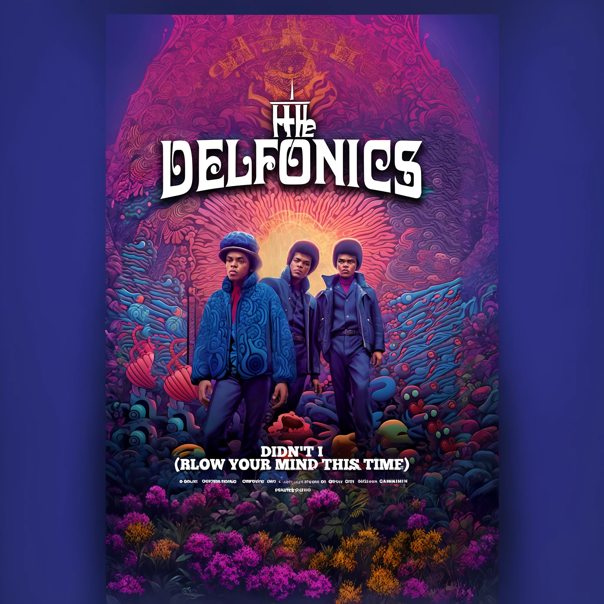 Poster of Delphi Nix with psychedelic background, delirious, Official artwork, psychedelic hip hop, “diamonds, psychedelic hip hop, album covers, Album art, DJ, Detailed cover artwork, album, promotional artwork, promo art, The demons, disrupt, taken in the early 2020s, colored album art, Country album cover of the clock