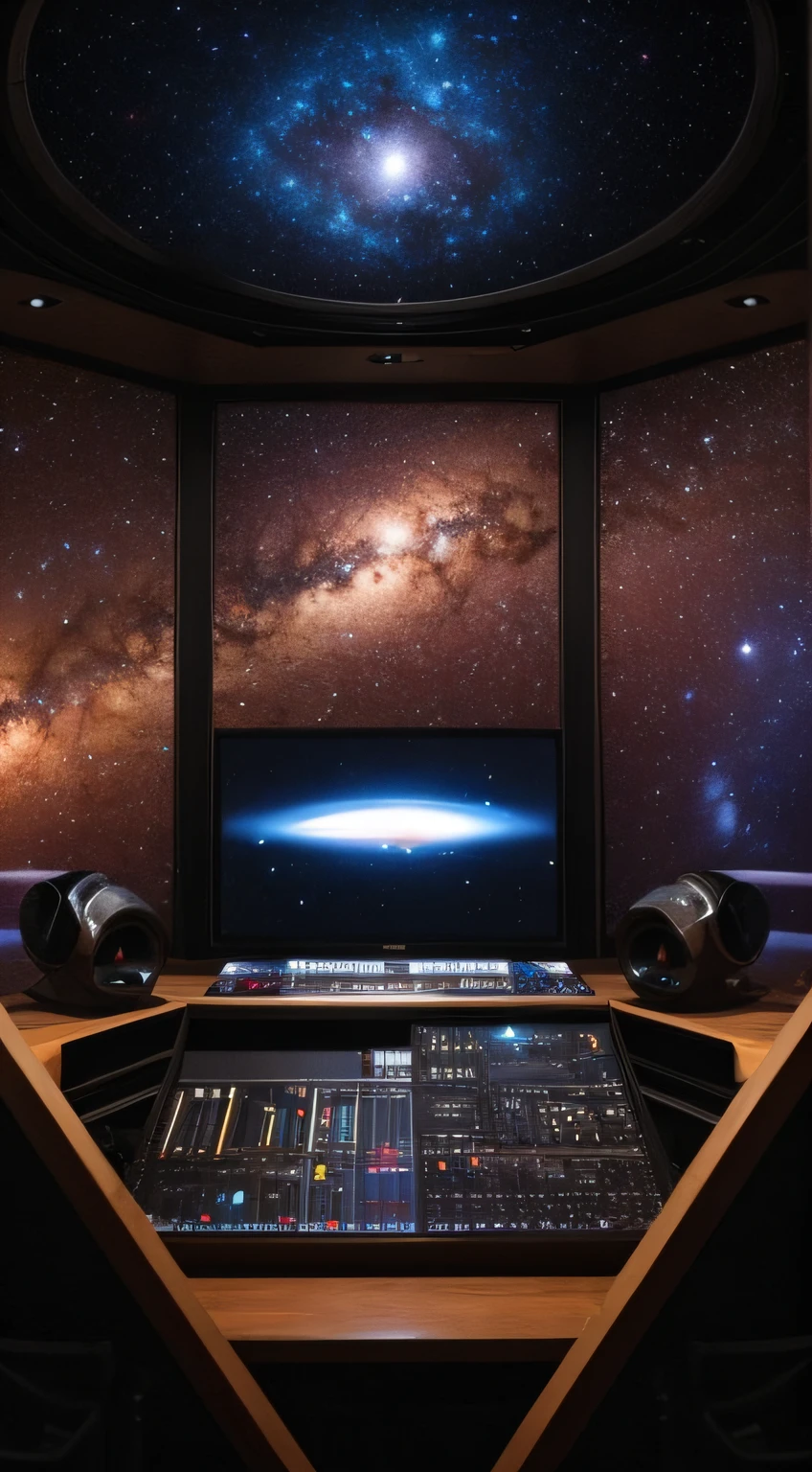 make a studio with the theme of the universe