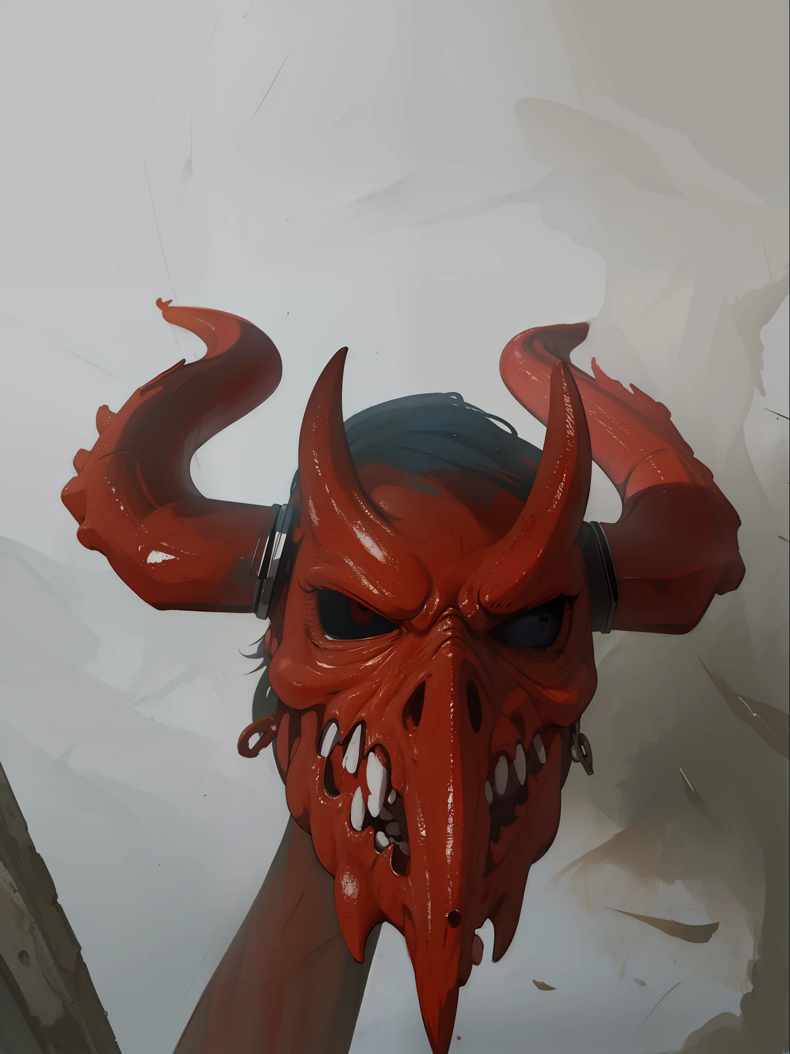 demonio, vermelho, olhos amarelos