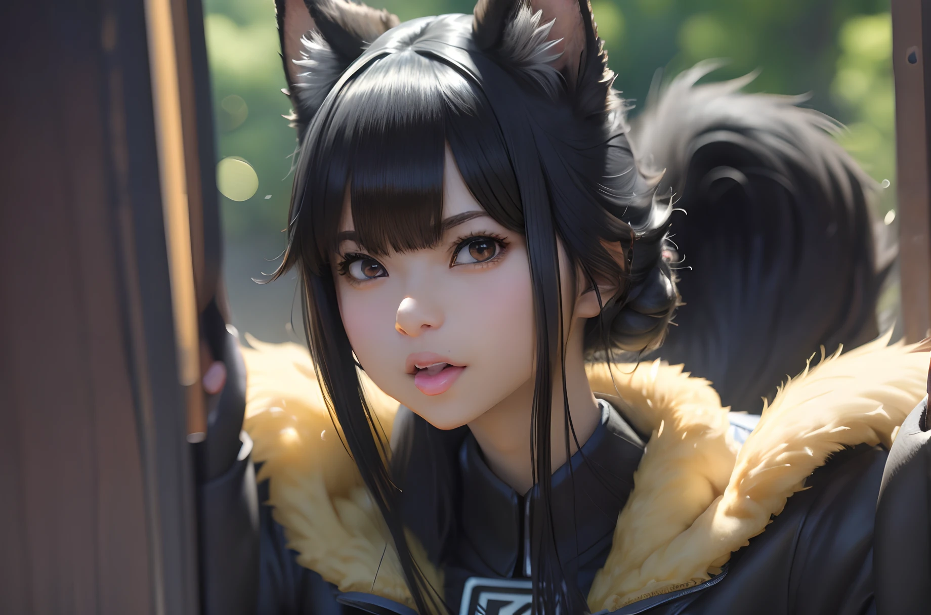 black hair, Furry, licking lips, anime, first-person view, Furry , 8k, super detail, best quality, award winning, high quality, super detail, textured skin, anatomically correct, masterpiece, ccurate, retina, UHD, high details, highres, 16k --auto