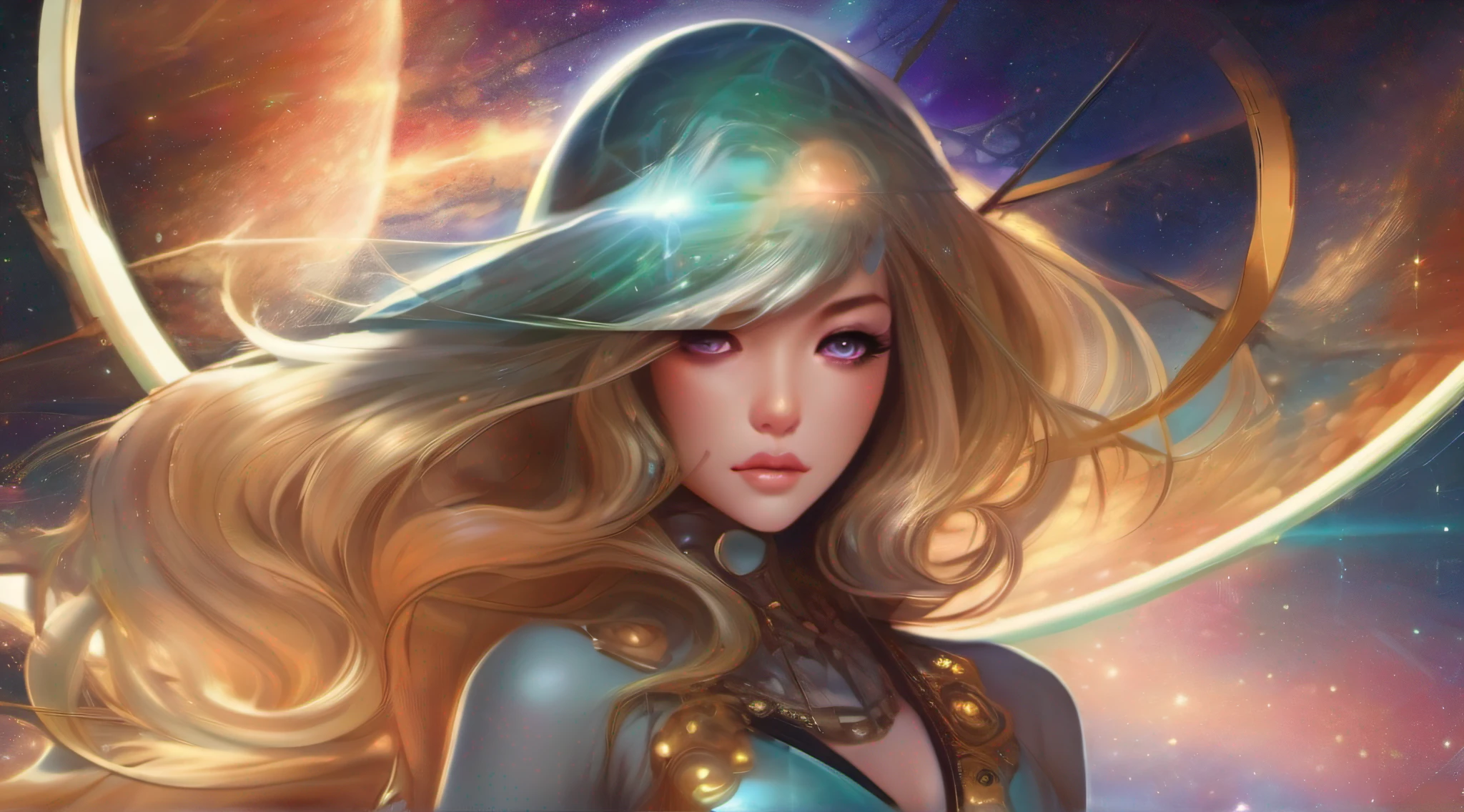 naja, cosmico, galaxias, deep-space, ser divino, God Particle, detalhes intrincados, 16k, Arte fantasia, Trend in Artgerm