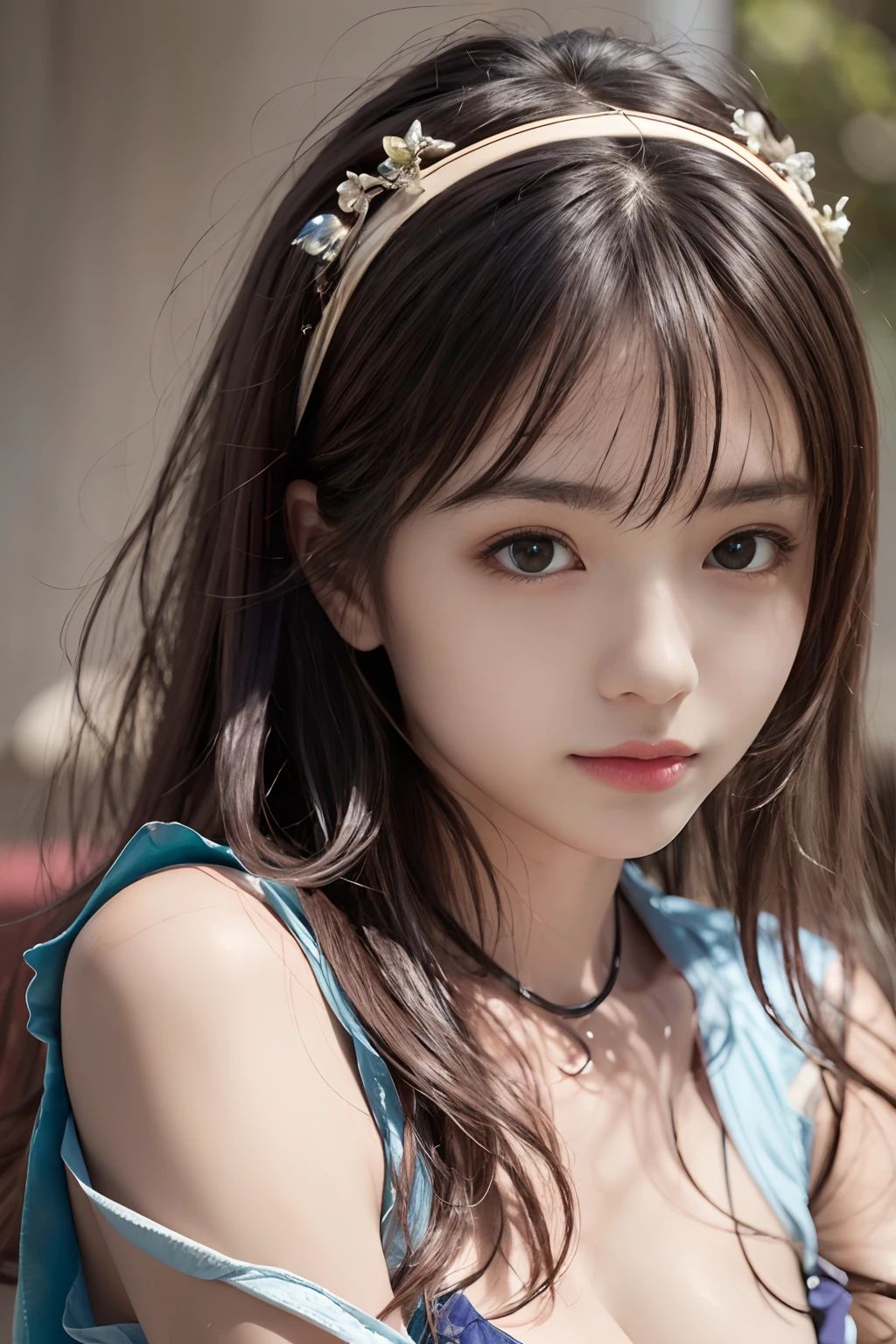 Best quality,masterpiece,ultra high res,(photorealistic:1.4),1girl,shoulder,charming,Looking at the camera,