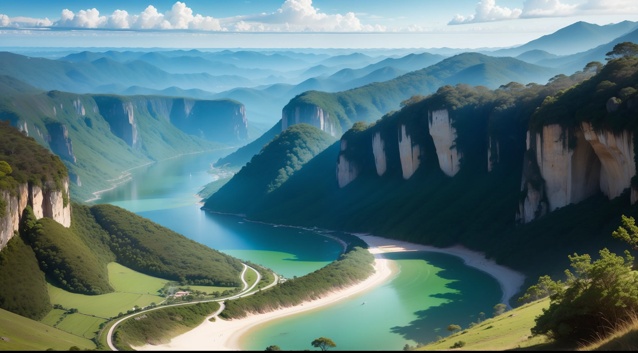 Paisagem deslumbrante e realista da natureza