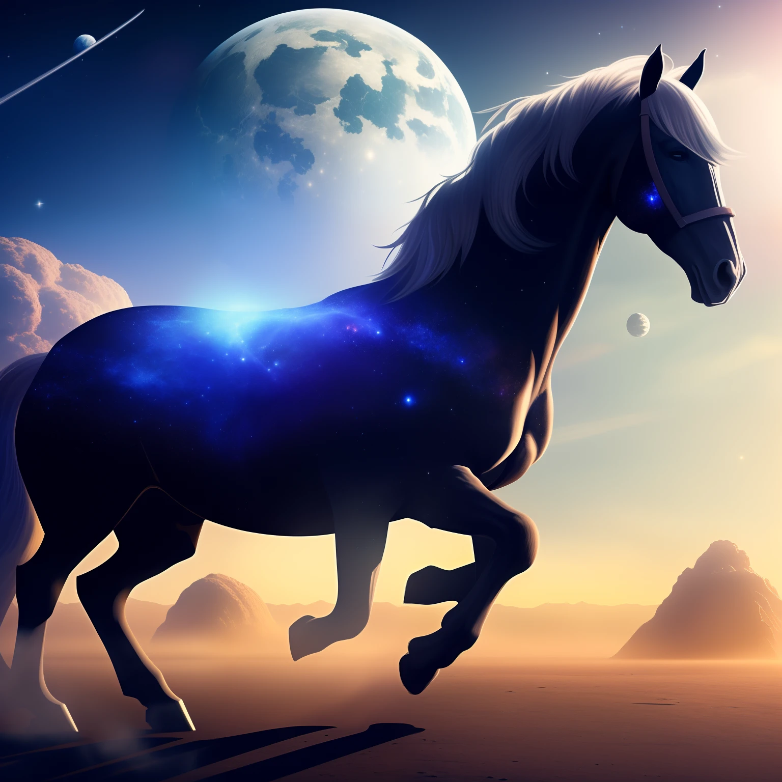 Space Horse, concept art, 4k