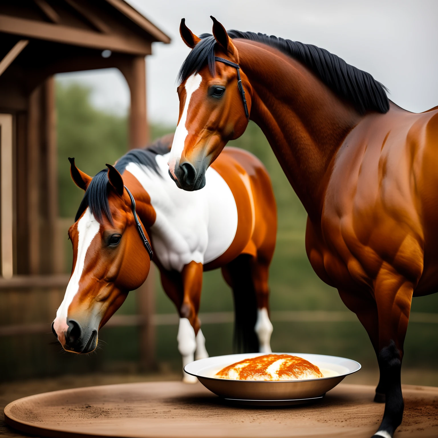 Horsey sauce, horse on a plate, concept art, 4k