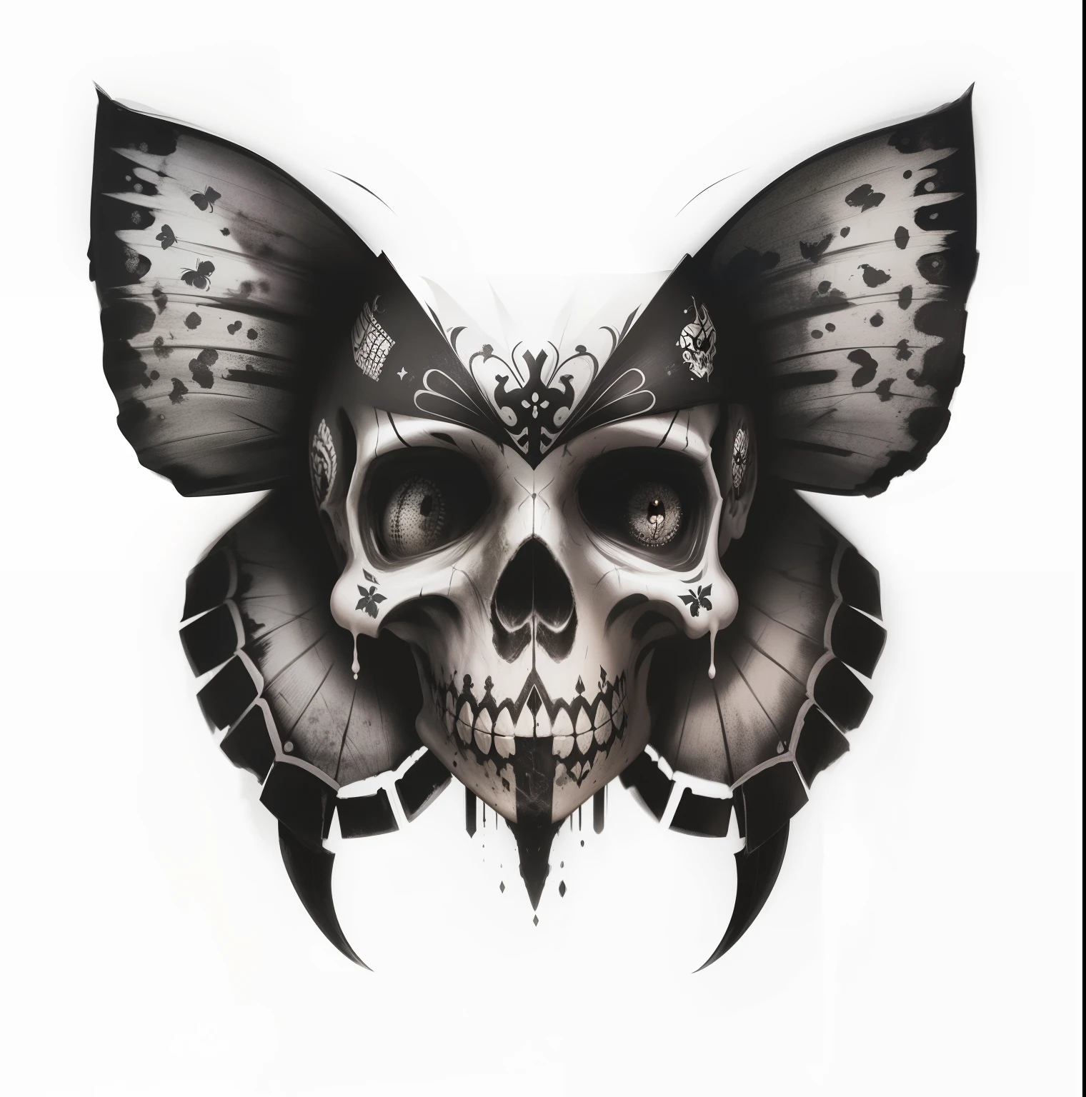 Borboleta com caveira no meio