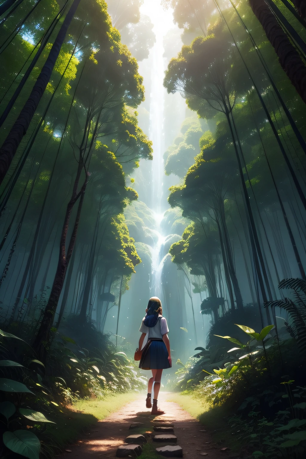 Era uma vez, numa terra repleta de encanto, lived a brunette girl named Paçoquinha. Um dia, enquanto explorava a floresta, She made an incredible discovery: A magical portal to another world!